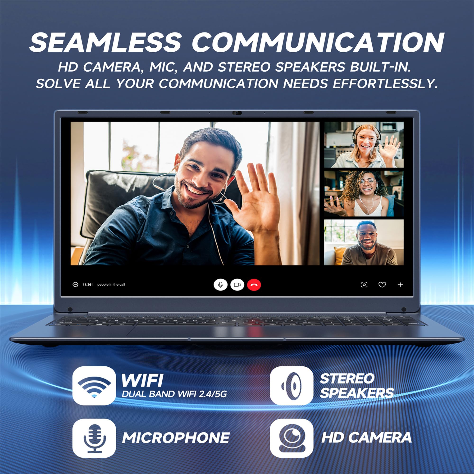 Ijkkji Laptop - Laptop Computer, 17 Inch Laptop, 16Gb Ddr4 Ram 256Gb Ssd, Intel Celeron N5095, Computers With Win 11, 1920 X 108