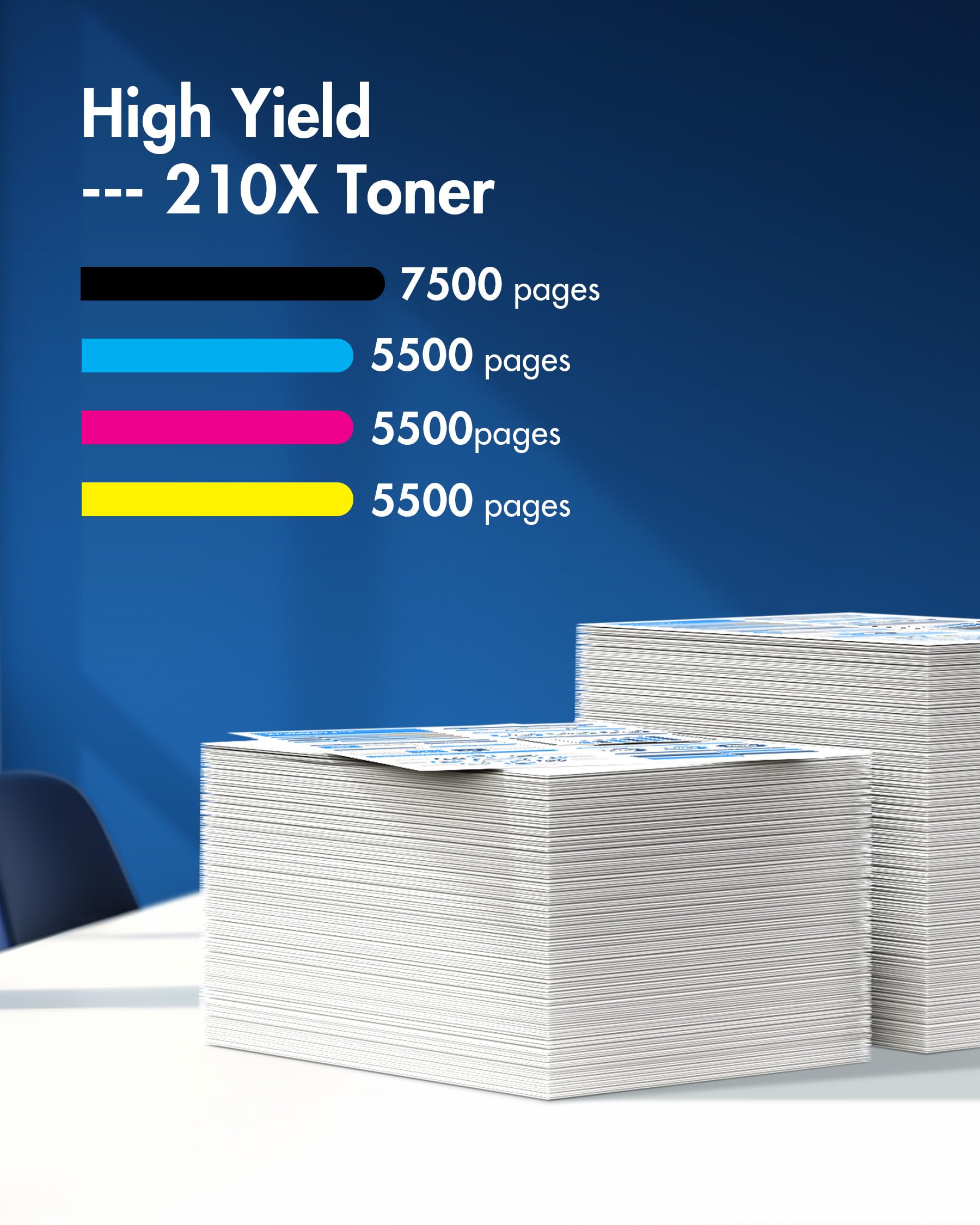 210X 210A Toner Cartridges 4 Pack - Replacement For Hp 210X Hp 210A, Works For Hp Color Laserjet Pro Mfp 4301Fdw Wireless Printe