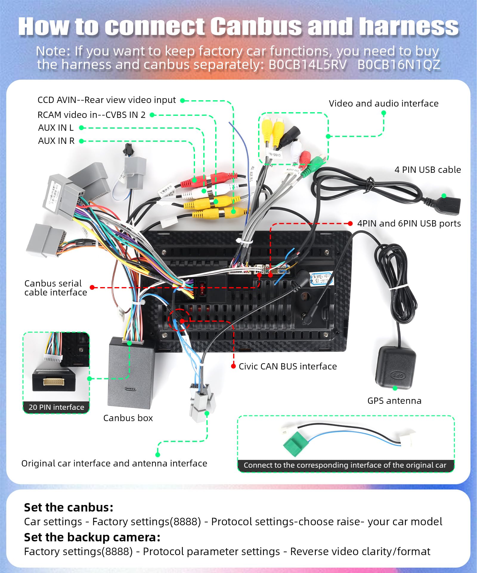 Android 13 Car Stereo Radio For Honda Civic 2016 2017 2018 2019 2020 With Wireless Carplay Android Auto Mirror Link 2G+64G With