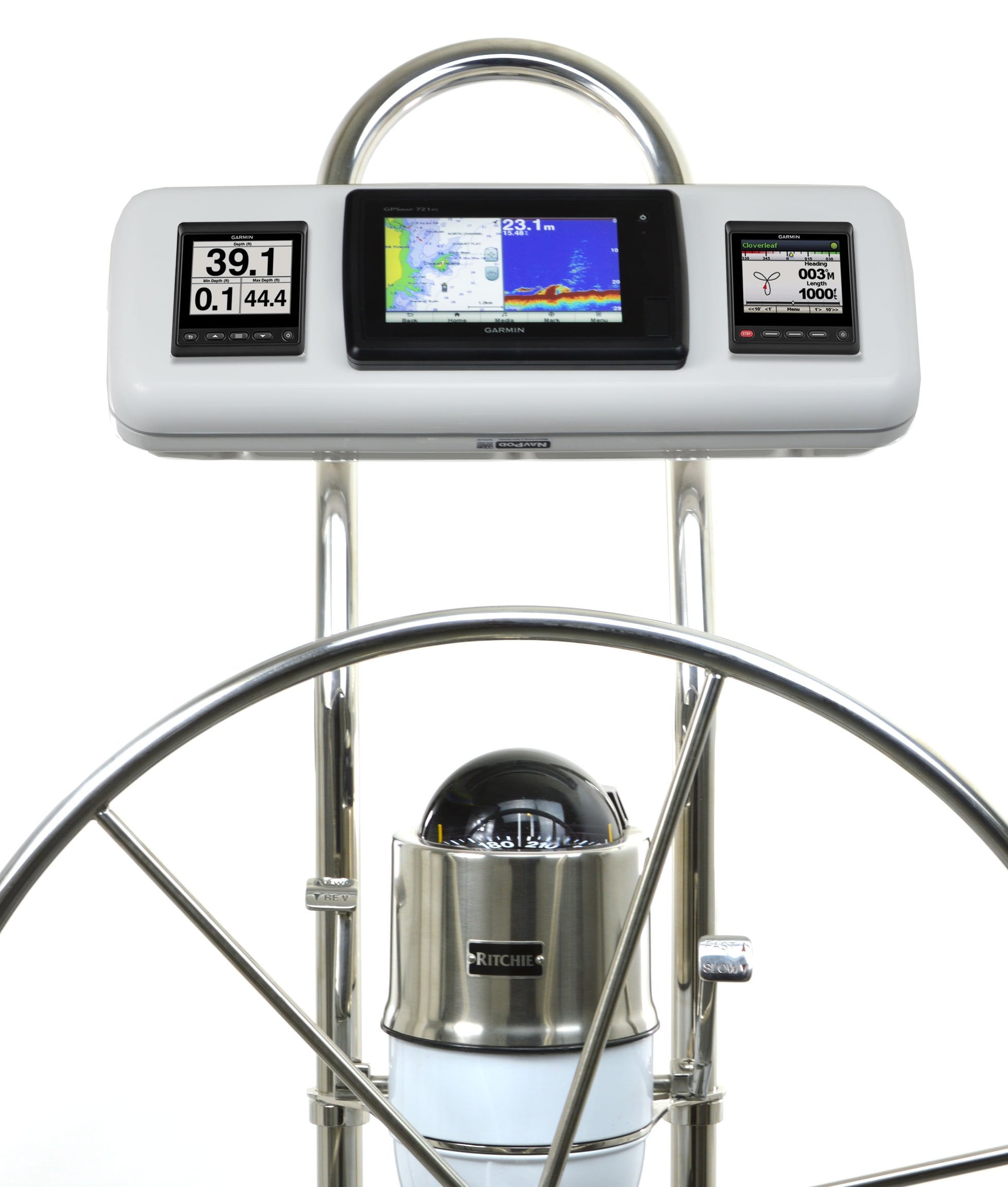 Navpod Gp1603 Systempod Pre-Cut For Garmin Gpsmap 7407/7407Xsv/7607/7607Xsv/720/721/740/740S/741/721Xs/ Echomap 70S/70Dv And 2 I,WBEEAB00OS6TV02