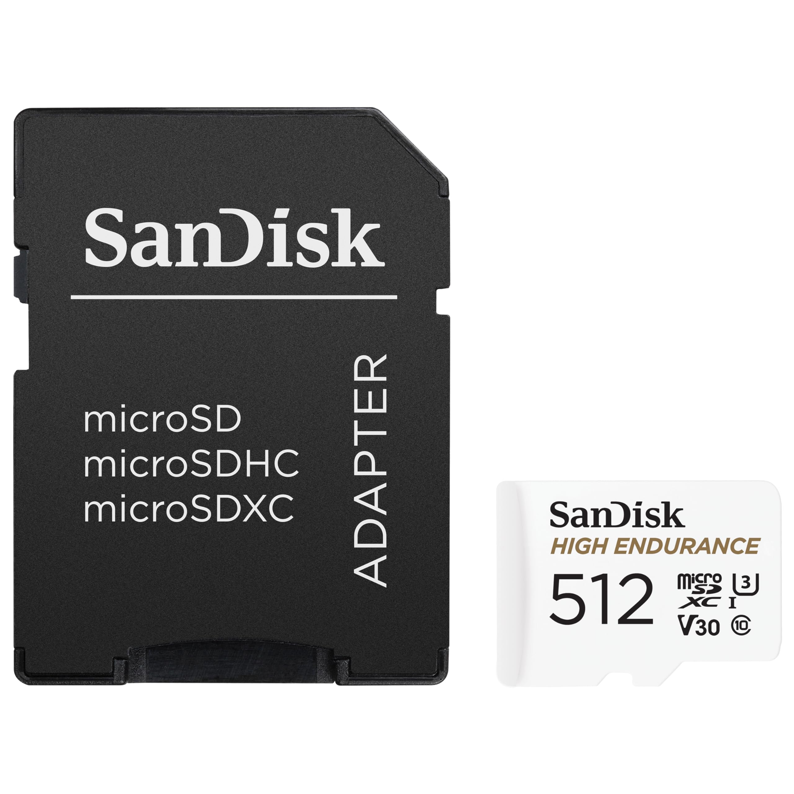 Sandisk 512Gb High Endurance Video Microsdxc Card With Adapter For Dash Cam And Home Monitoring Systems - C10, U3, V30, 4K Uhd,