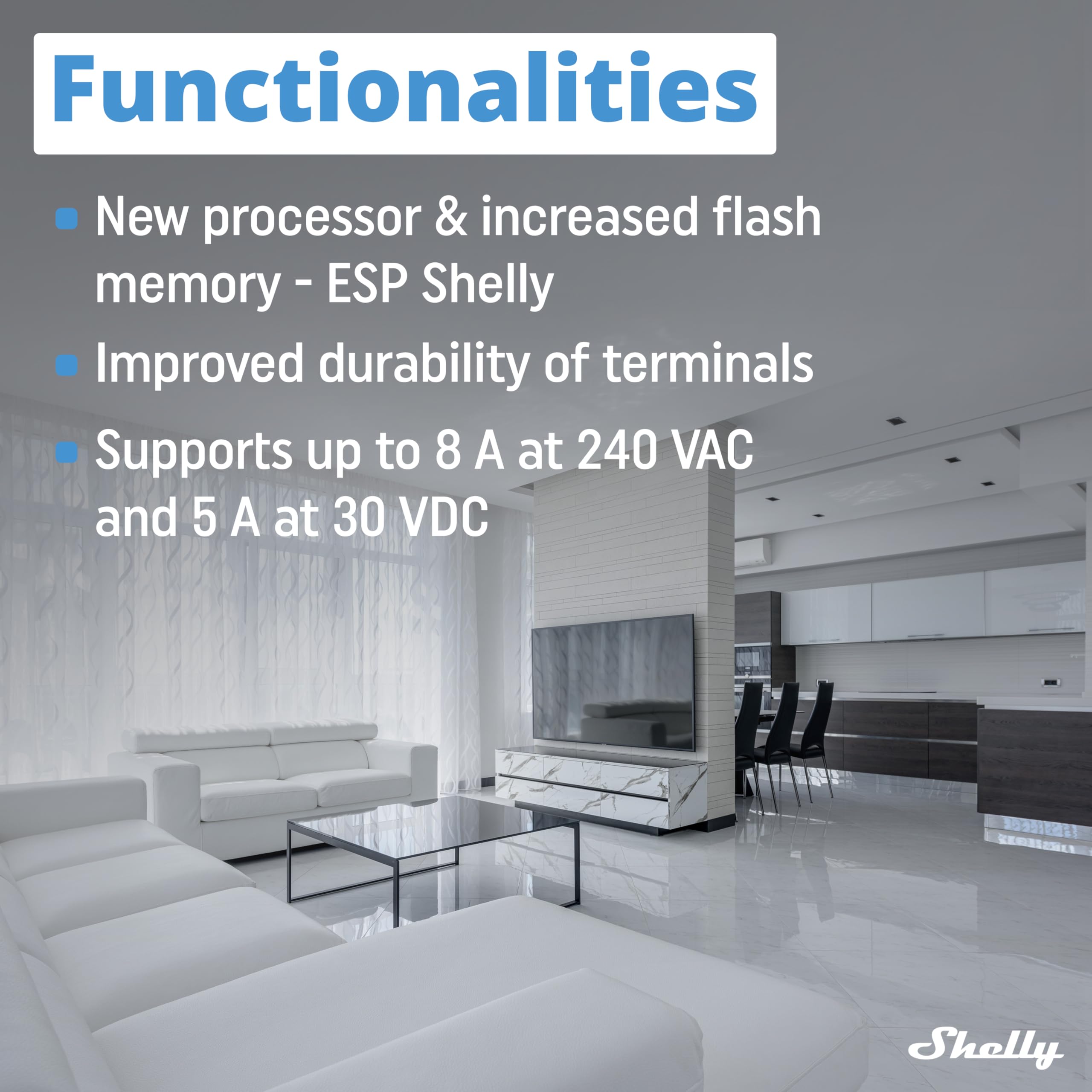 Shelly 1 Mini Gen3 | Wifi Smart Switch Relay 1 Channel 8A | Home Automation | Bluetooth Gateway | Compatible With Alexa & Google