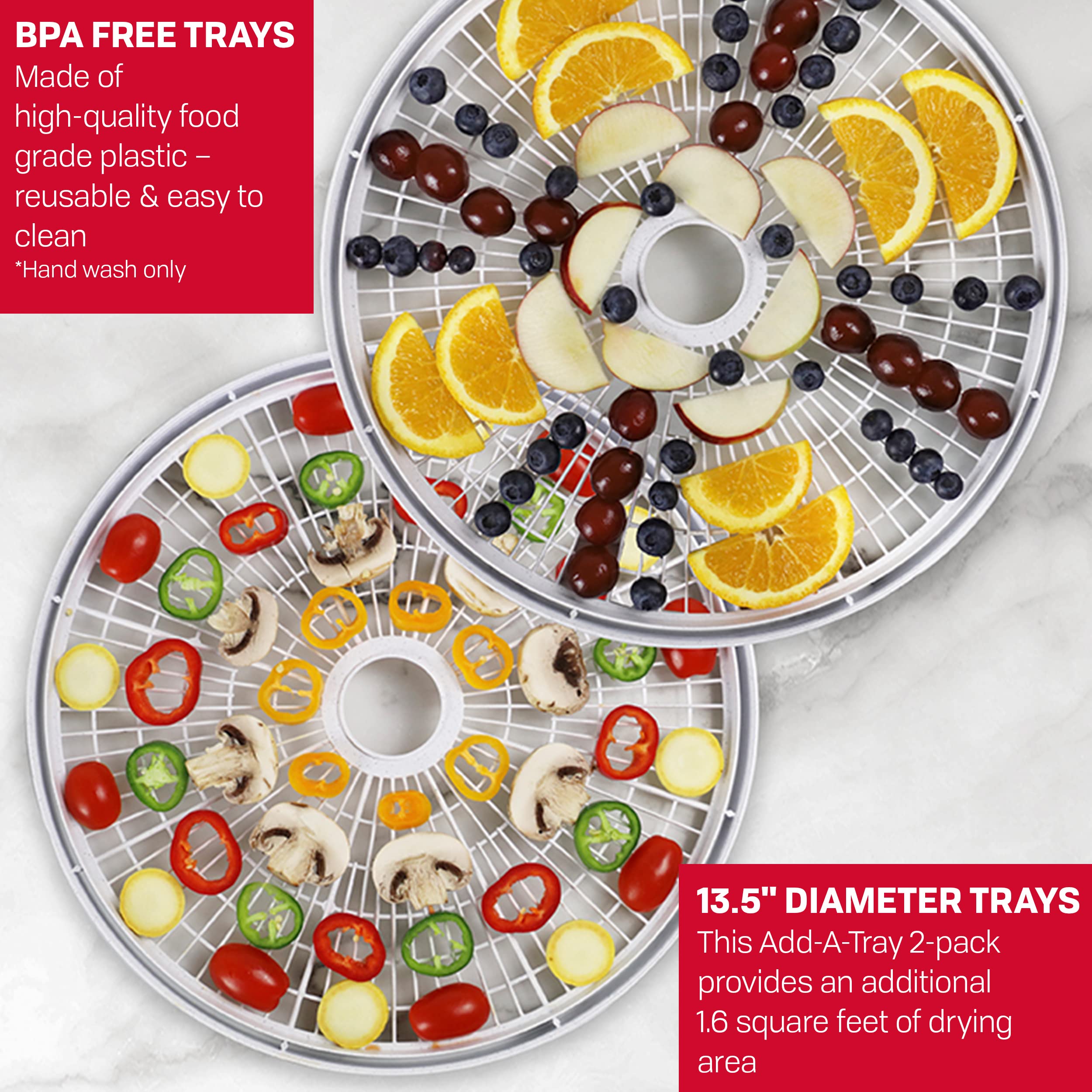 Food Dehydrator Add A Tray [Set Of 4] For Use With Model: Fd 61, Fd 75Pr