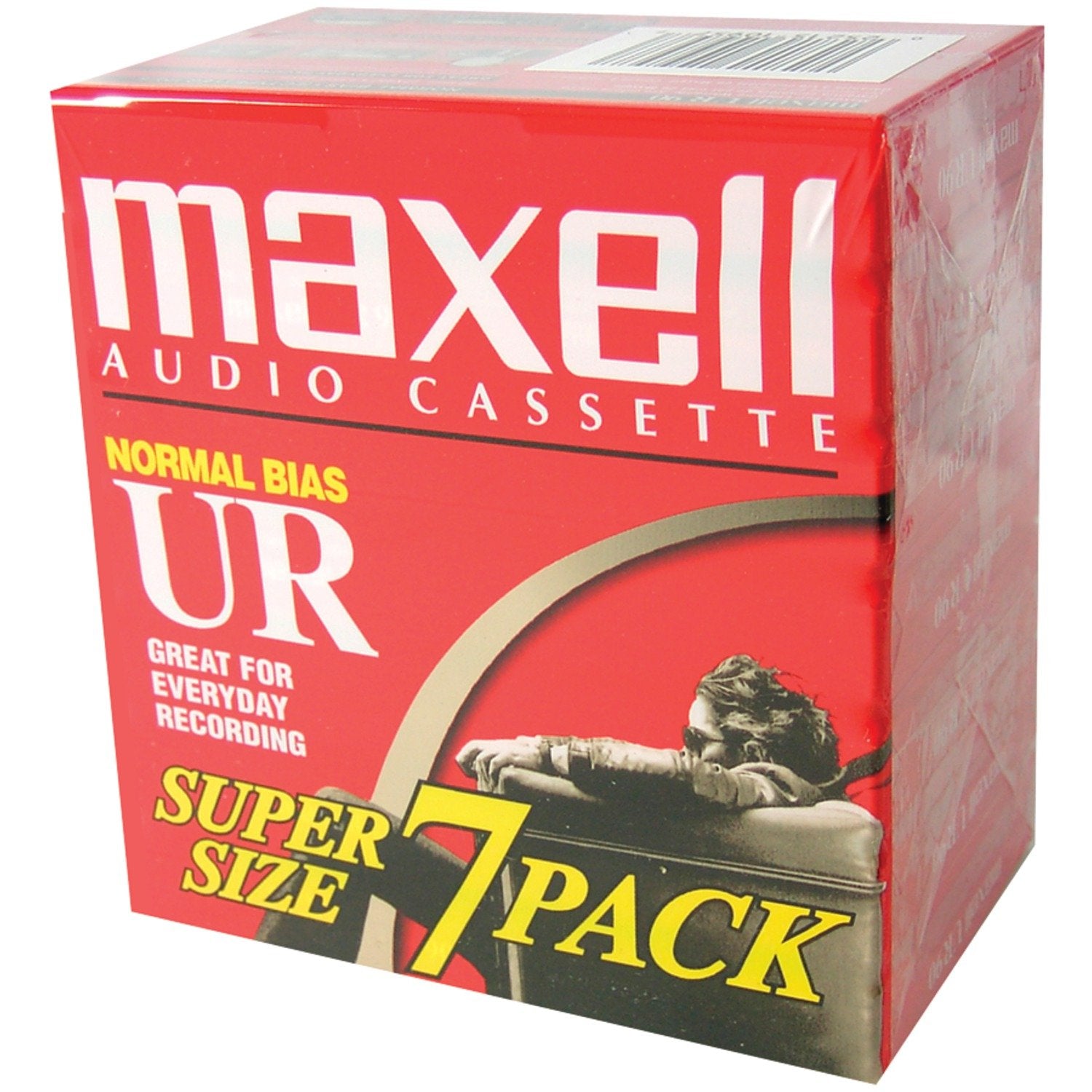 Maxell 108575 Optimally Designed for Voice Recording Brick Packs with Low Noise Surface - 90 Minute Audio Cassettes, 7 Tapes Per