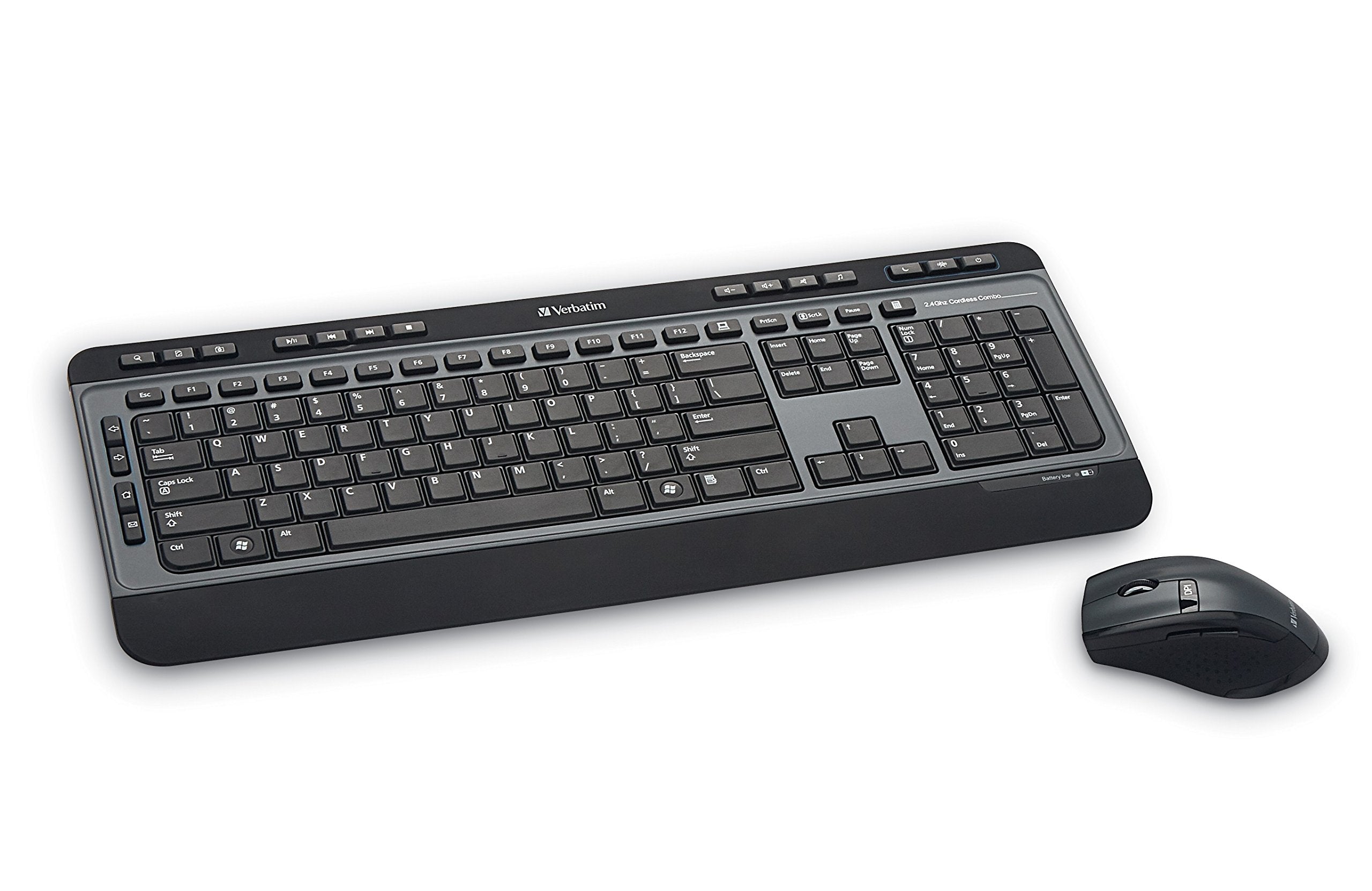 Verbatim Wireless Multimedia Keyboard And 6 Button Mouse Combo   Black