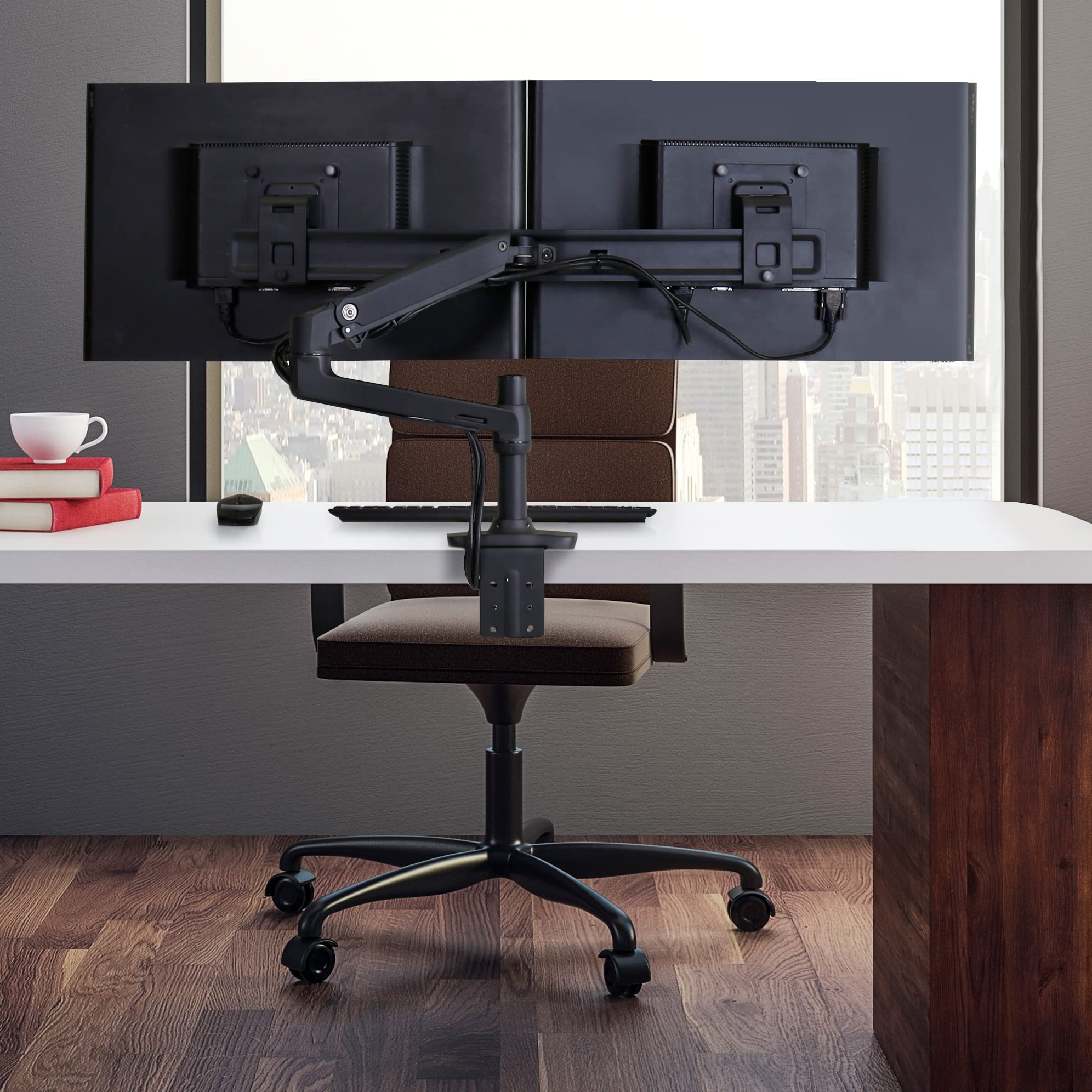 Ergotron � LX Dual Direct Monitor Arm, VESA Desk Mount � for 2 Monitors Up to 25 Inches, 2 to 11 lbs Each � Matte Black