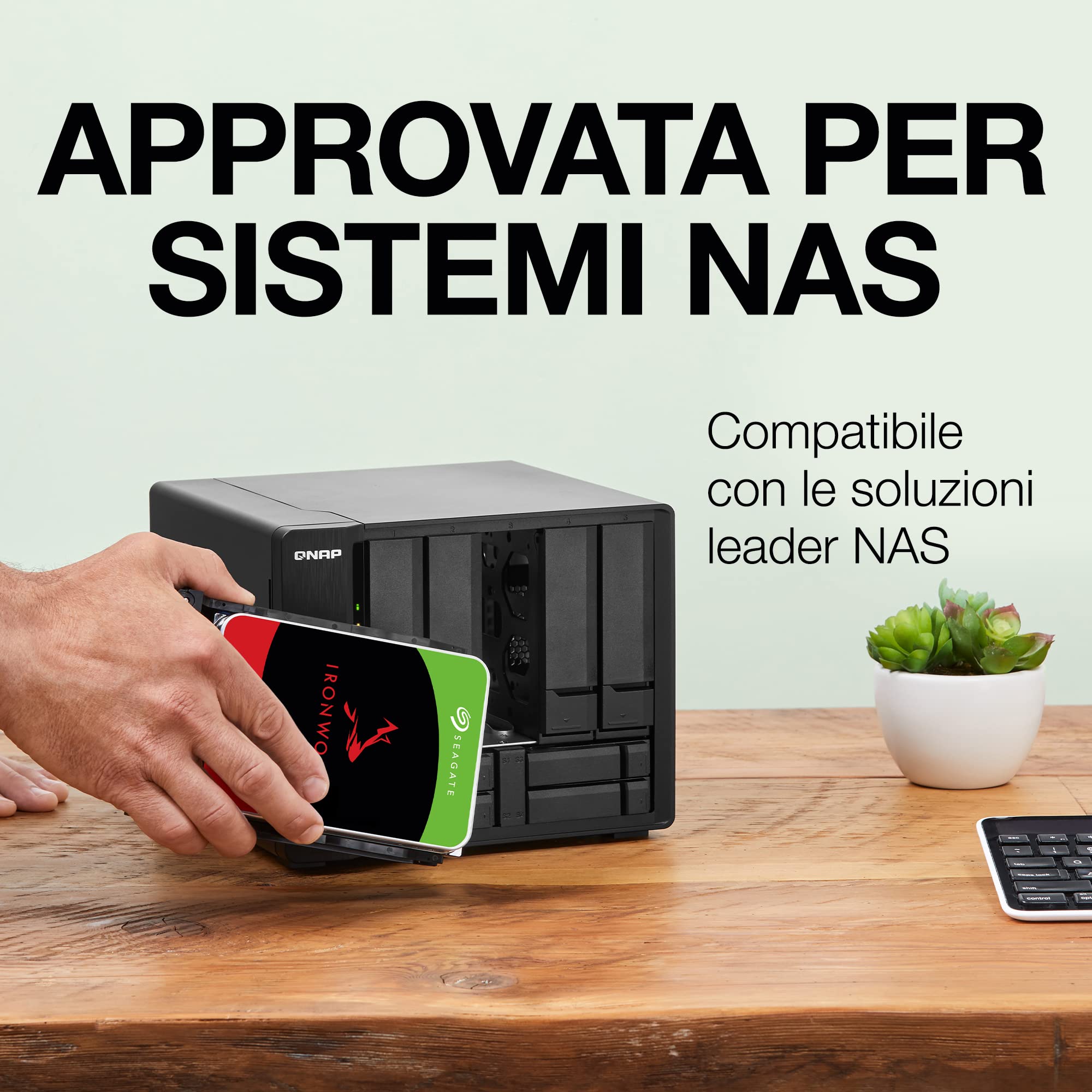 Seagate Ironwolf, 6 Tb, Enterprise Internal Nas Hdd   Cmr 3.5 Inch, Sata 6 Gb/S, 7,200 Rpm, 256 Mb Cache For Raid Nas (St6000Nt0