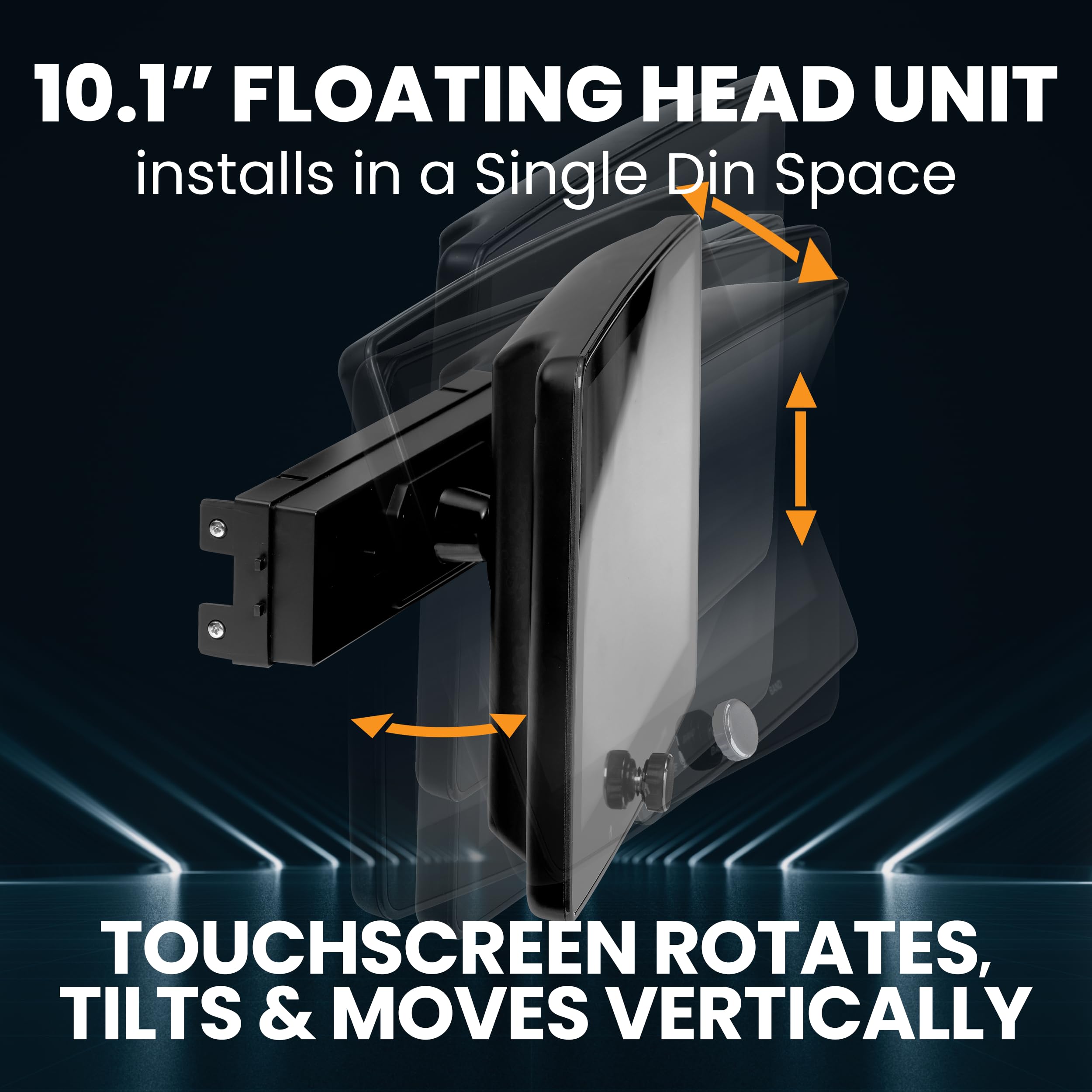 Boss Audio Systems Elite Be10Acp Car Stereo System, Apple Carplay, Android Auto, 10.1 Inch Single Din, Touchscreen, Double Din C
