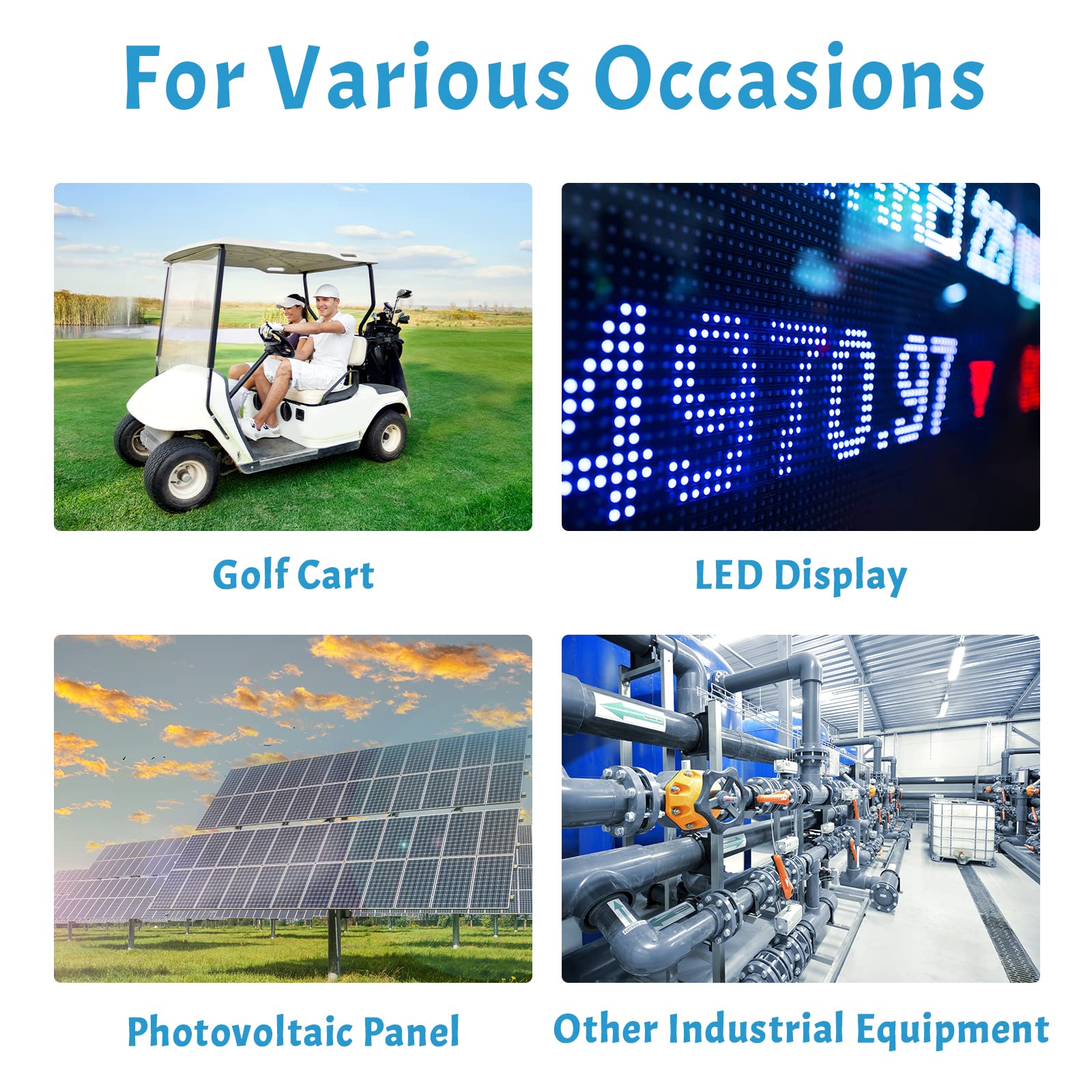 Kohree 24V To 12V Step Down Converter Regulator Reducer 20A 240W Golf Cart Dc/Dc Converter Regulator Reducer Waterproof For Club