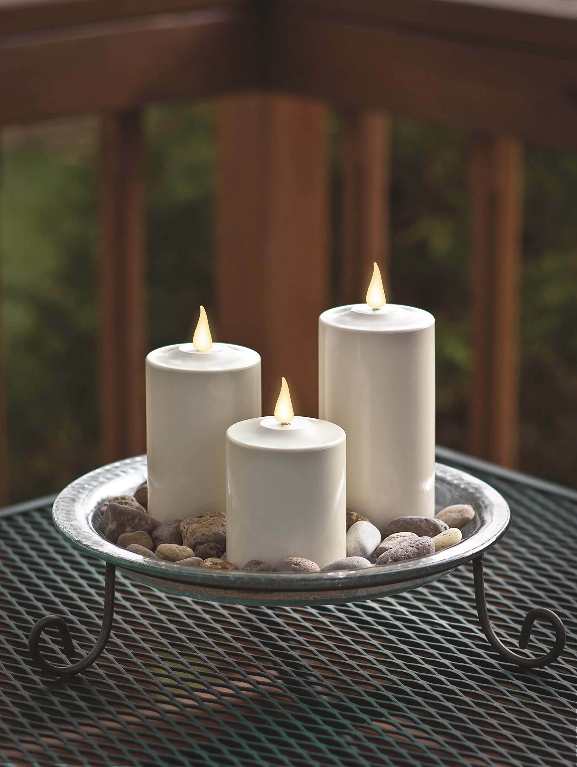 Xodus Innovations Fpc1587 Weatherproof Flameless Indoor/Outdoor Battery Powered Pillar Candle With Warm White Realistic Flame, 3