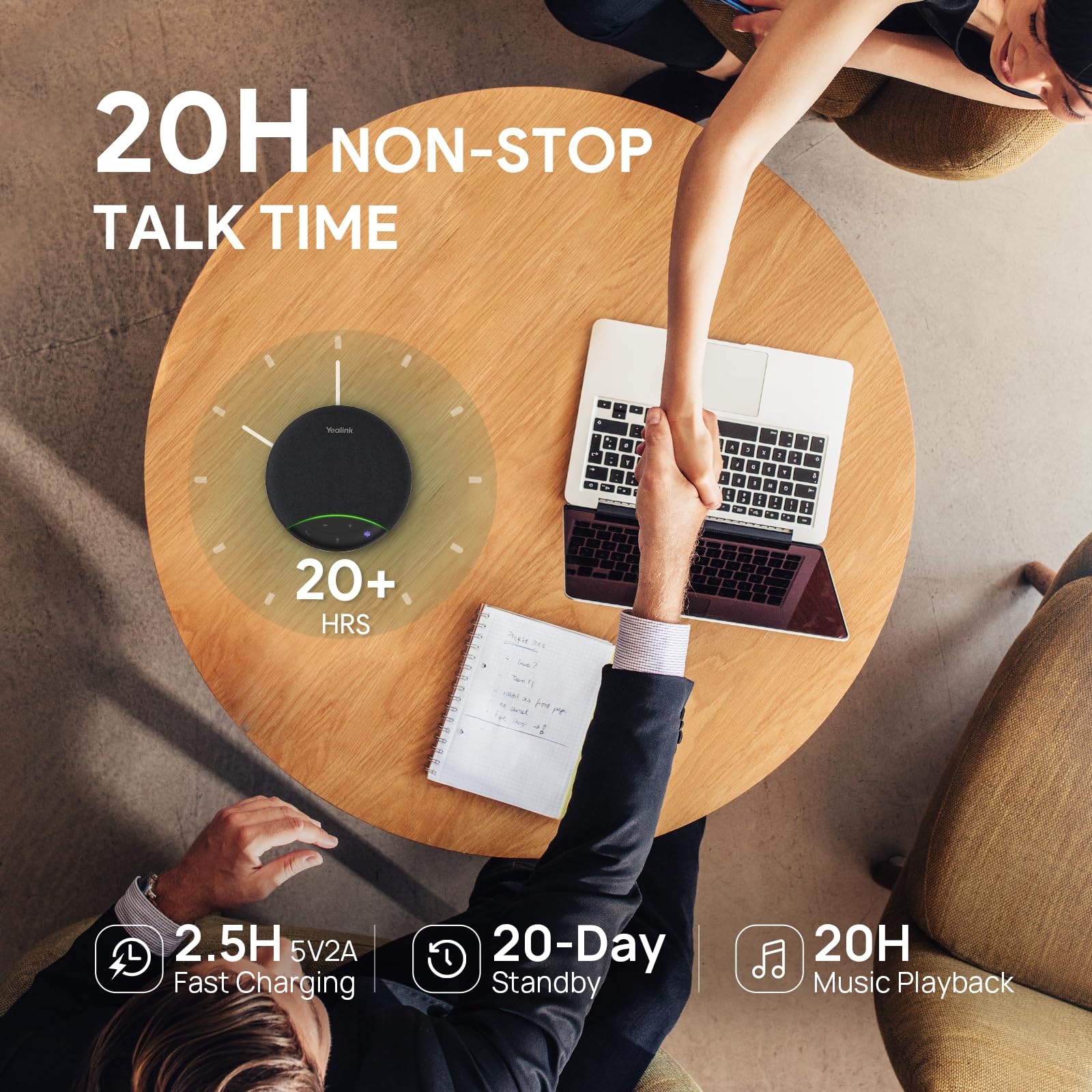 Yealink Sp92 Conference Speaker And Microphone With Bluetooth Dongle, Teams Certified, Noise Reduction, 20H Call Time Usb Speake