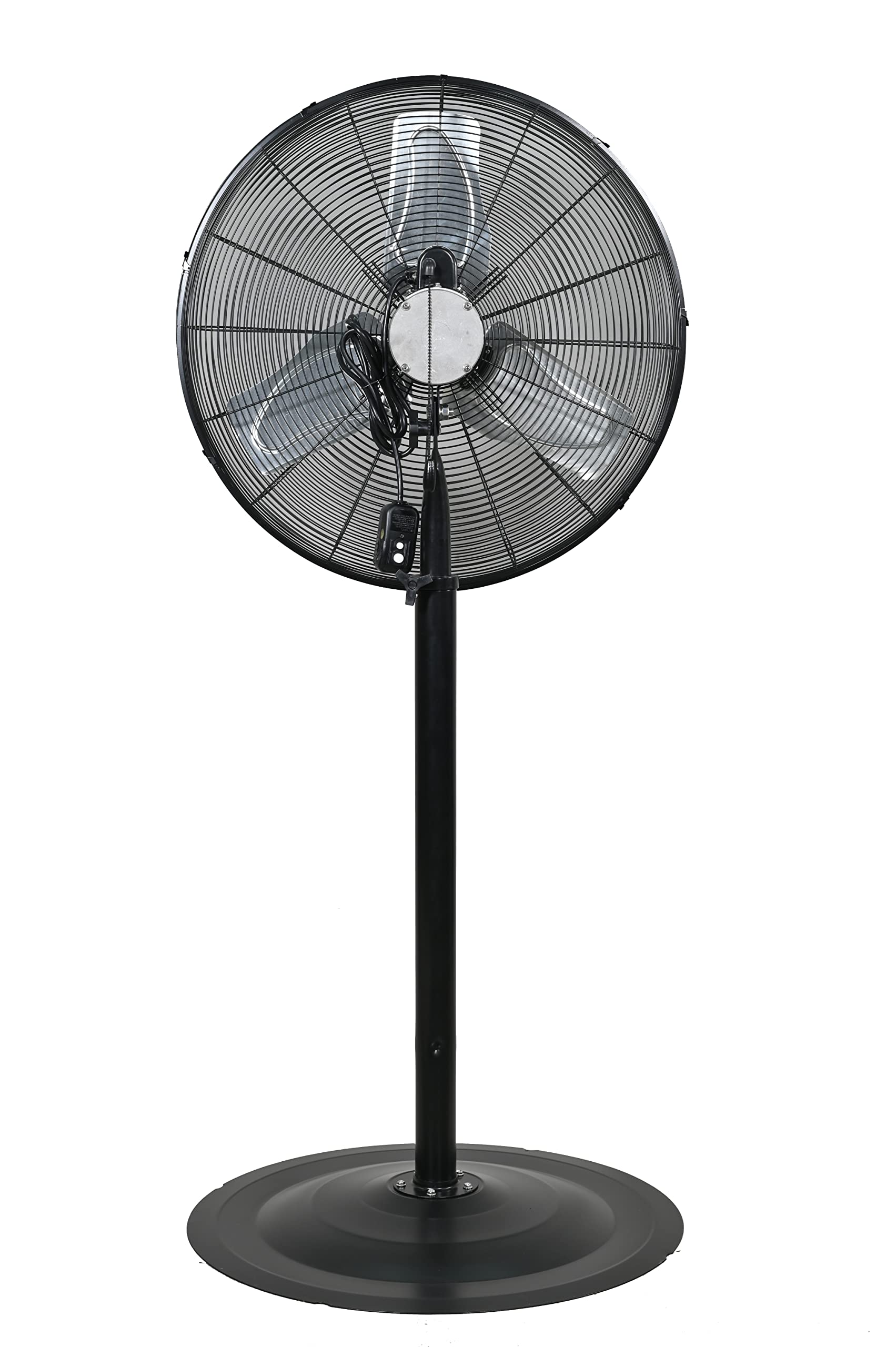 K Tool International 77723; Outdoor Waterproof Ipx4 Rated Industrial Pedestal Fan, Non Oscillating 24'' Fan With Adjustable Heig