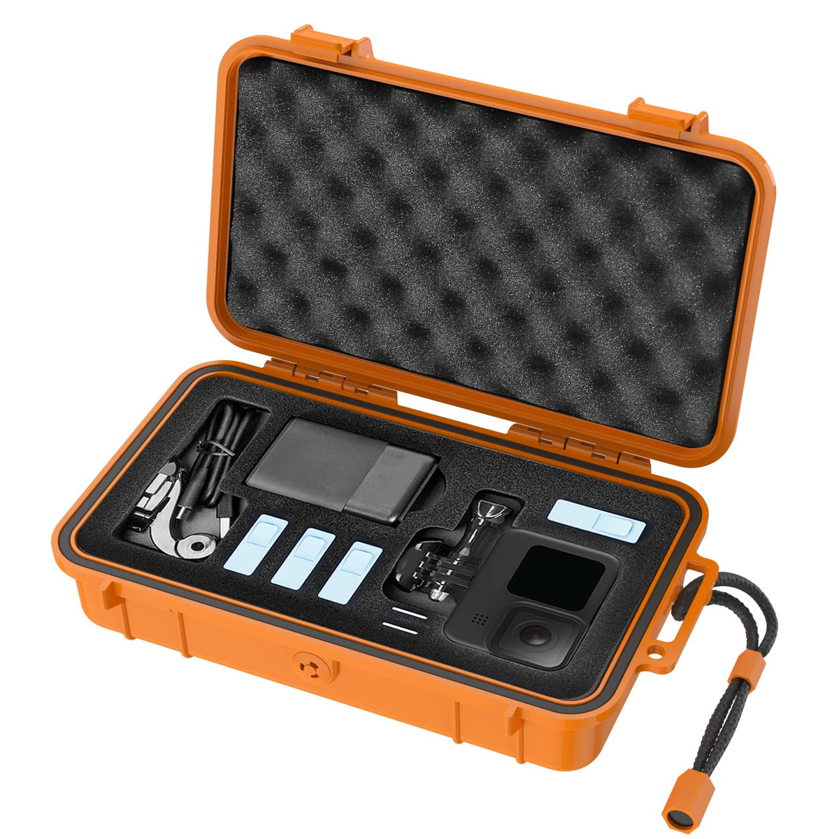 Smatree Waterproof Hard Compact Case Compatible for Gopro Hero 13/12/11/10/9/8/7/6/5/2018/AKASO Brave 7 LE/DJI Osmo Action 5 Pro/4, Portable,Shock,Durable(Camera and Accessories NOT Included)(Yellow)