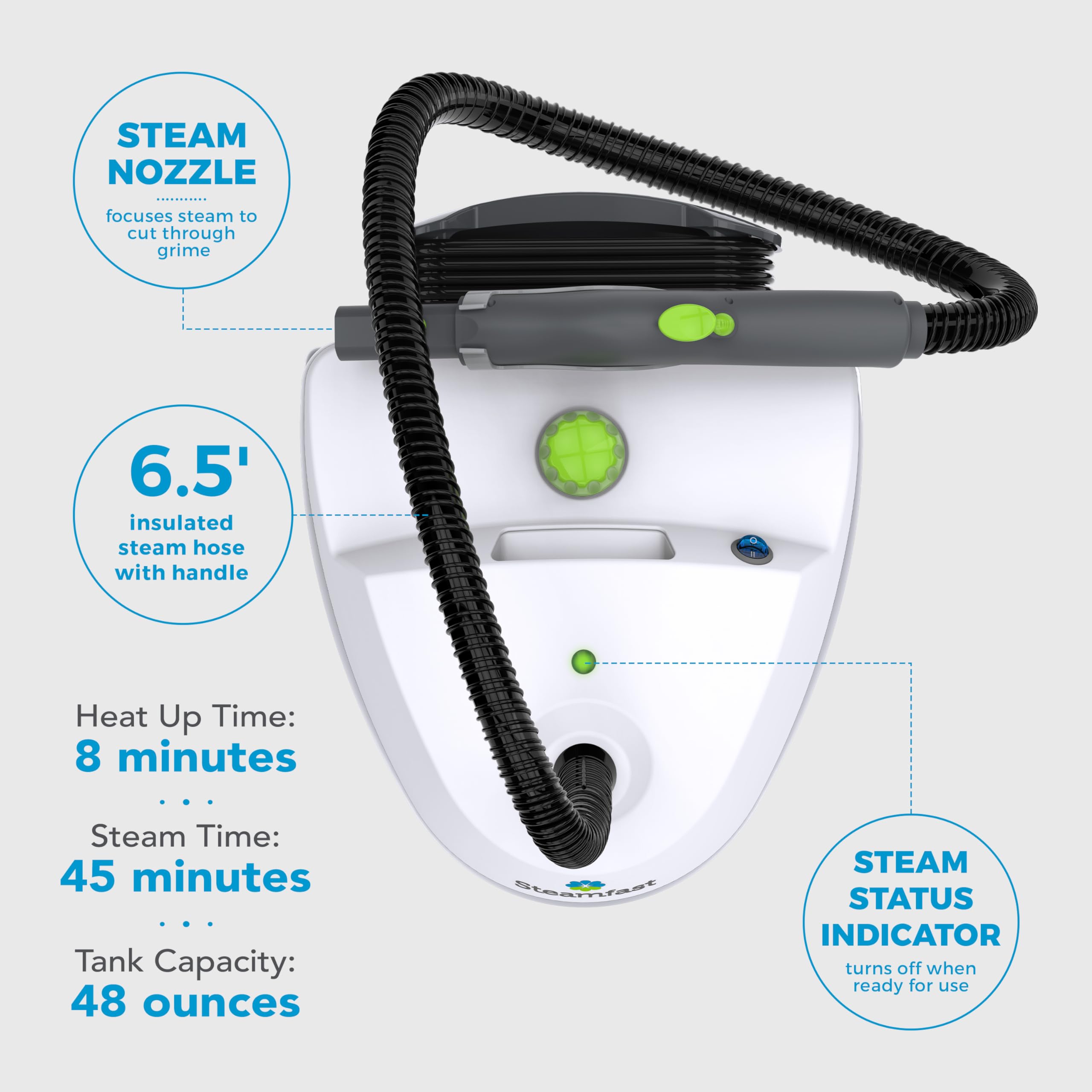 Steamfast Sf 370 Canister Cleaner With 15 Accessories All Natural, Chemical Free Pressurized Steam Cleaning For Most Floors, Cou