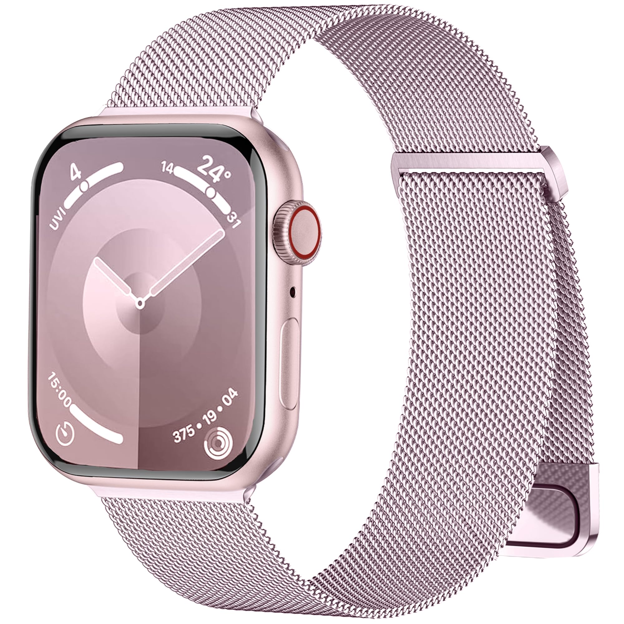 Magnetic Bands Compatible With Apple Watch Band 40Mm 38Mm 41Mm 42Mm 46Mm 44Mm 45Mm 49Mm, Dressy Stylish Stainless Steel Mesh Loo