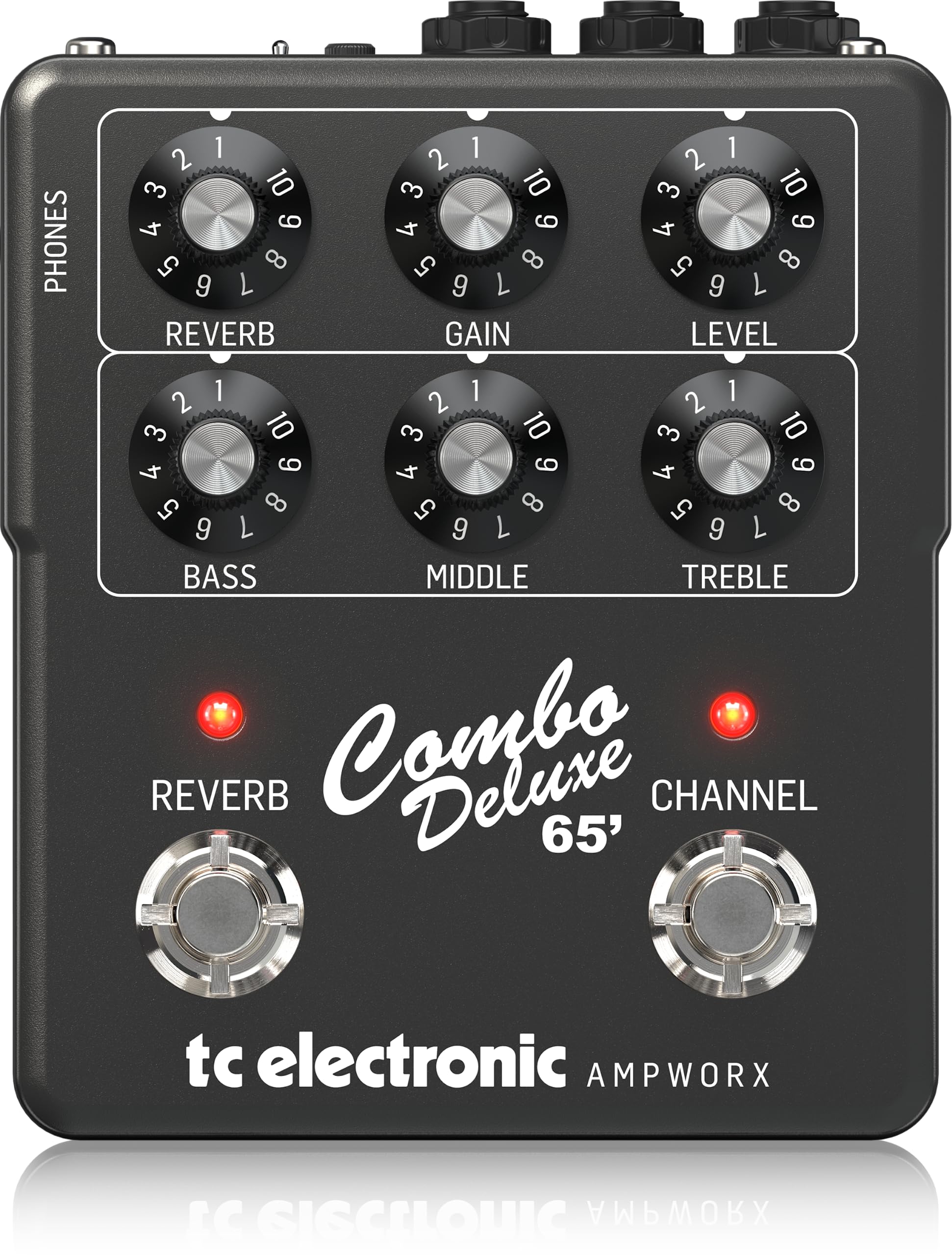 TC Electronic COMBO DELUXE 65 PREAMP Guitar Pedal | Twin-Channel Preamp with Independent Channel Controls, Built-in Spring Reve