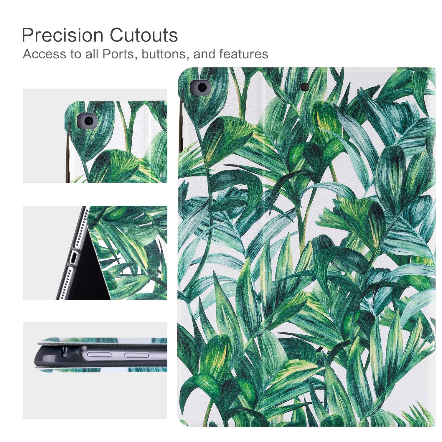 Ipad 9.7 2018/2017 Case, Ipad Air 2, Ipad Air Case, Emogins Premium Bump Drop Resistance Folio Leather Case, Soft Tpu Protective