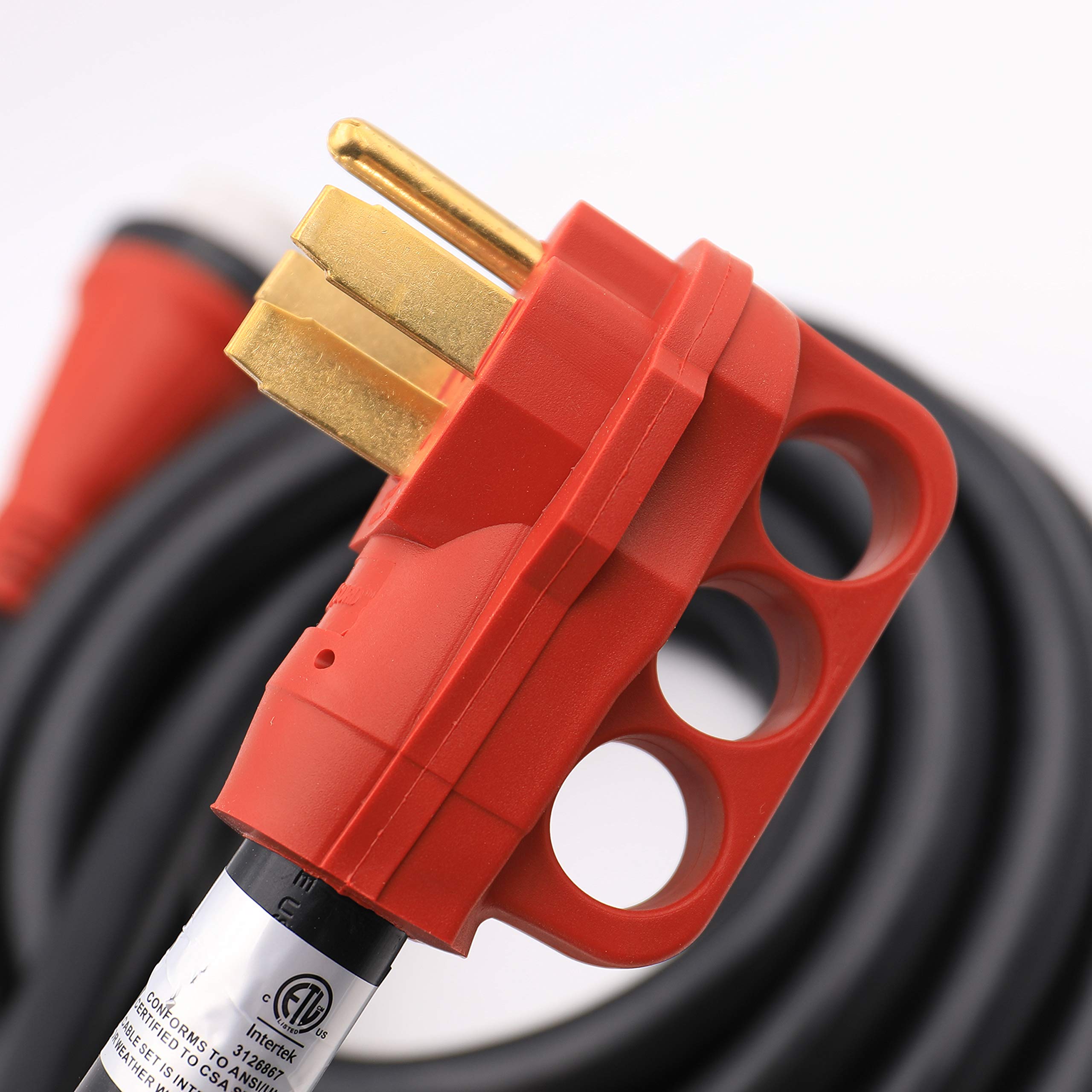 Valterra A10 5025Eh Mighty Cord Rv 50 Amp Extension Cord, 25 Ft., Red