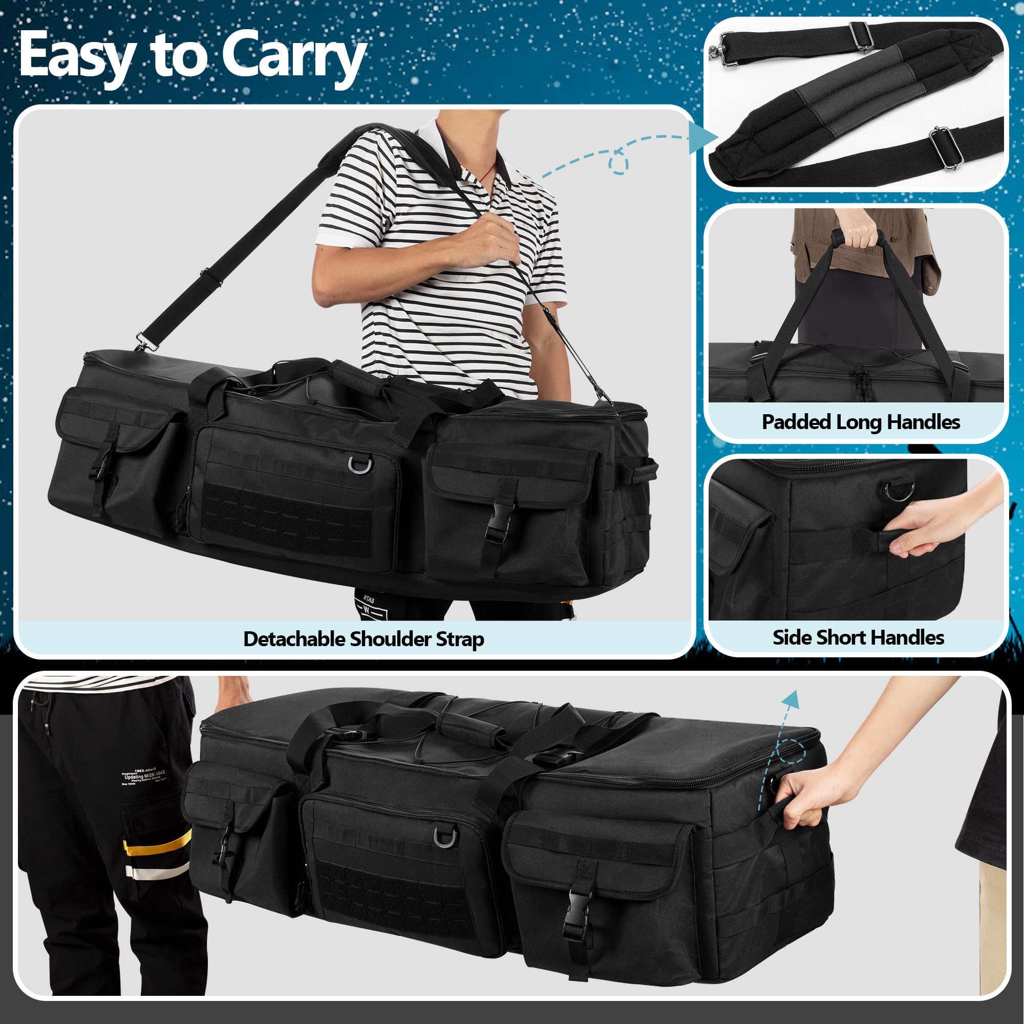 Hodrant Large Telescope Carrying Case, Soft Pad Telescope Travel Bag Compatible With Celestron Telescope, 40 Inch Telescope Stor