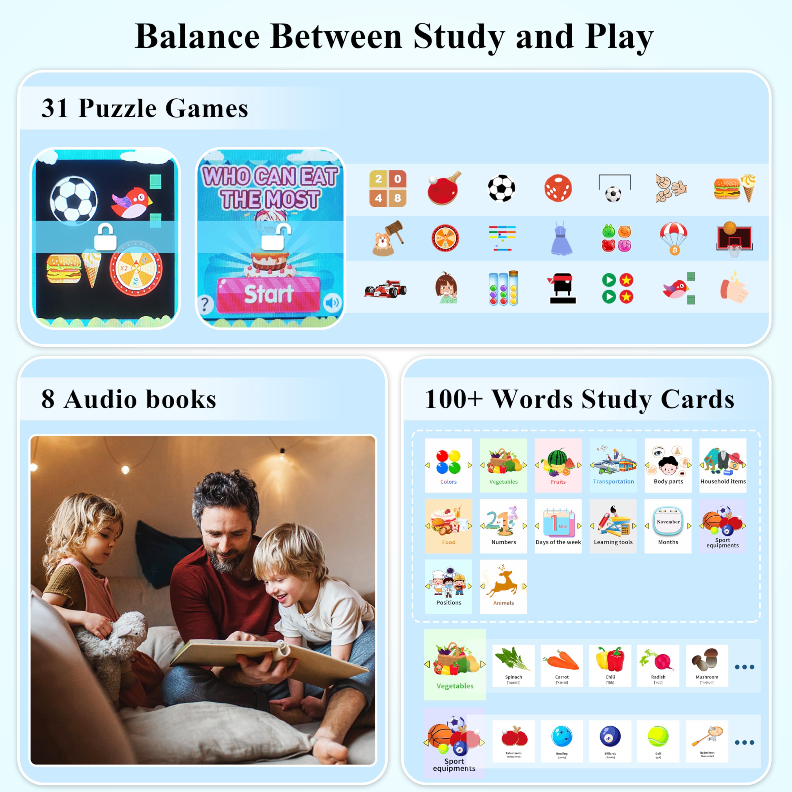 Kalinco Kids Smart Watch, No Phone Needed, Games Camera Video Pedometer Smartwatch, Music Player, Alarm, Audiostory, Torch, Step