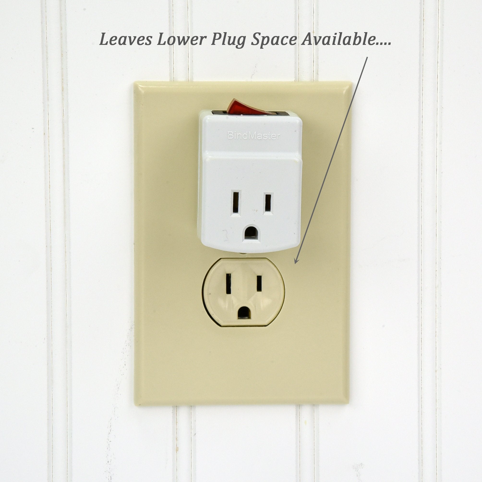 3 Prong Grounded Single Port Power Adapter For Outlet With Indicator Lighted On/Off Switch To Be Energy Saving (1 Pack)