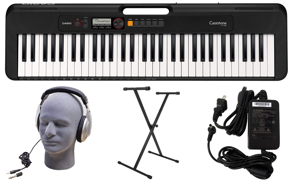 Casio Ct S200Bk 61 Key Premium Keyboard Pack With Stand, Headphones & Power Supply, Black (Cas Cts200Bk Ppk)