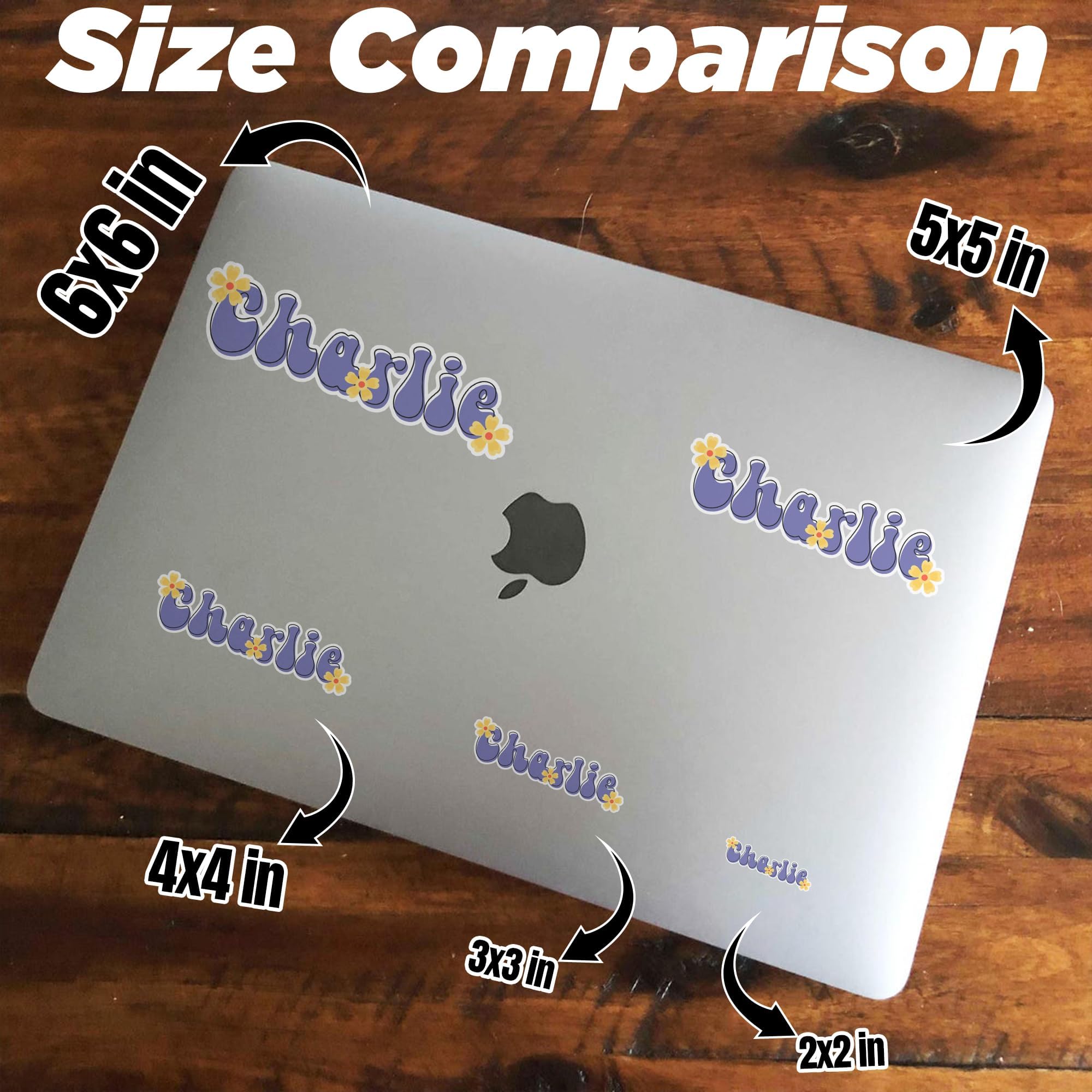 Personalized Custom Retro Your Name Sticker Name Retro Custom Sticker Personalized Name Sticker Custome Text Stickers Funny For