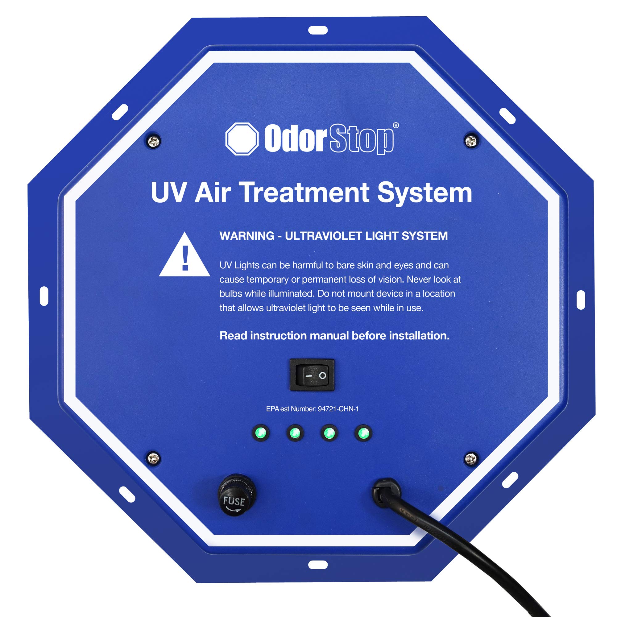 Odorstop Os144Pro Uv Air Purifier 144W System With Energy Saving Airflow Sensor