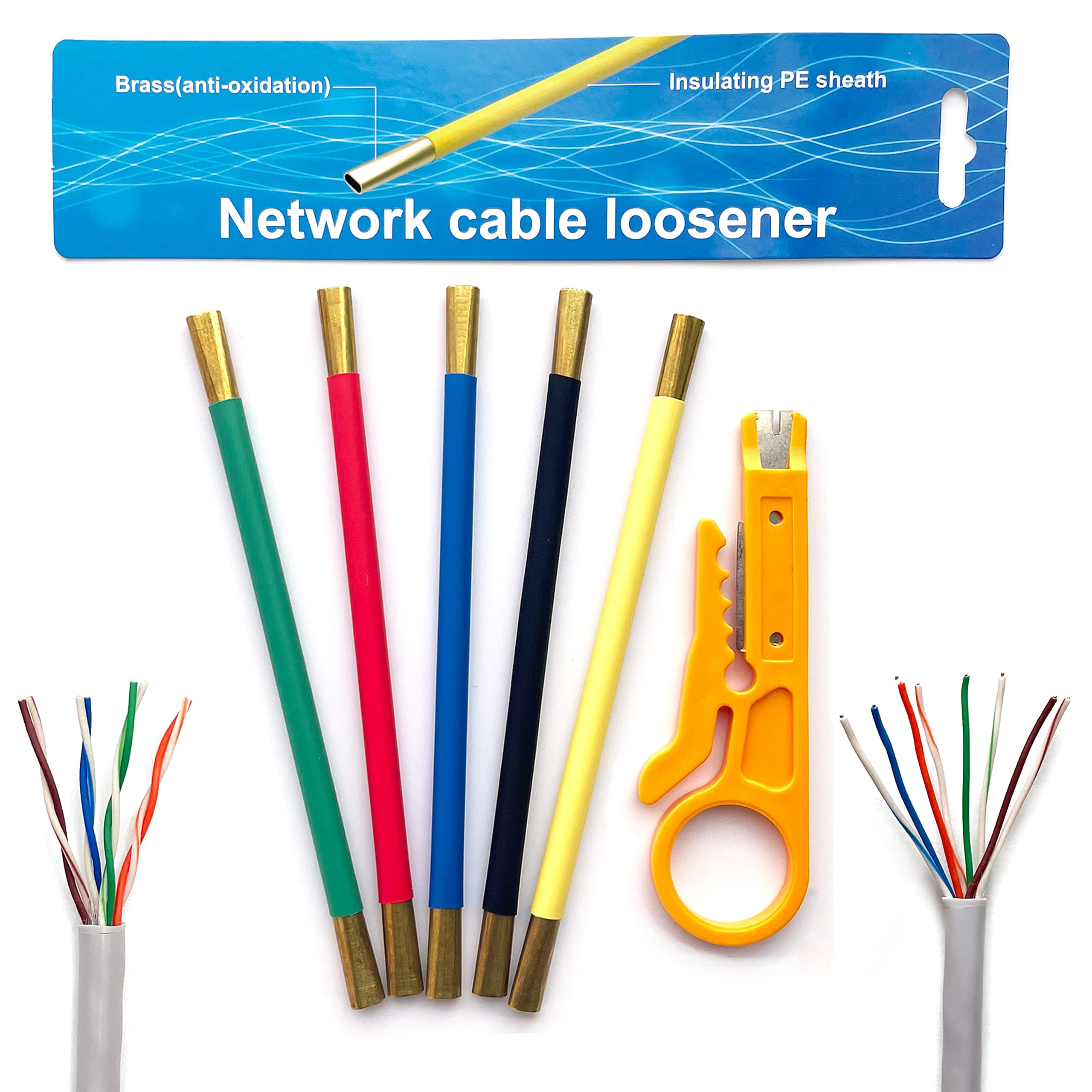 Liujincan Network Cable Untwist Tool, Engineer Wire Straightener For Cat5/Cat6/Cat7 And Telephone Wires Pair Separator Tools (Re