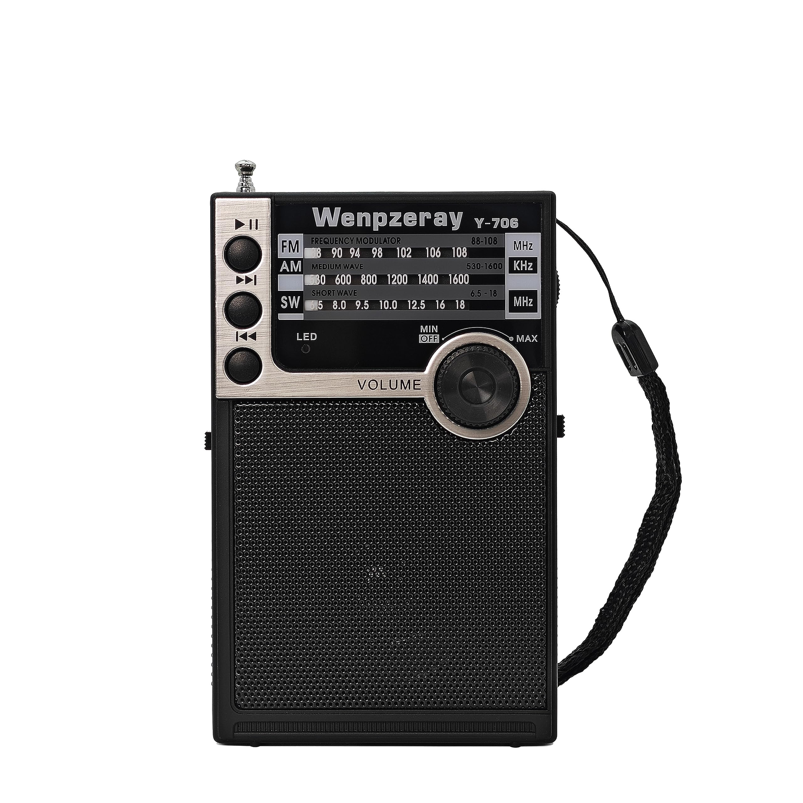 Wenpzeray Y 706 Portable Pocket Radio Am Fm Sw Band Receiver Battery Operated Transistor With Good Loud Sound Small Speaker Supp