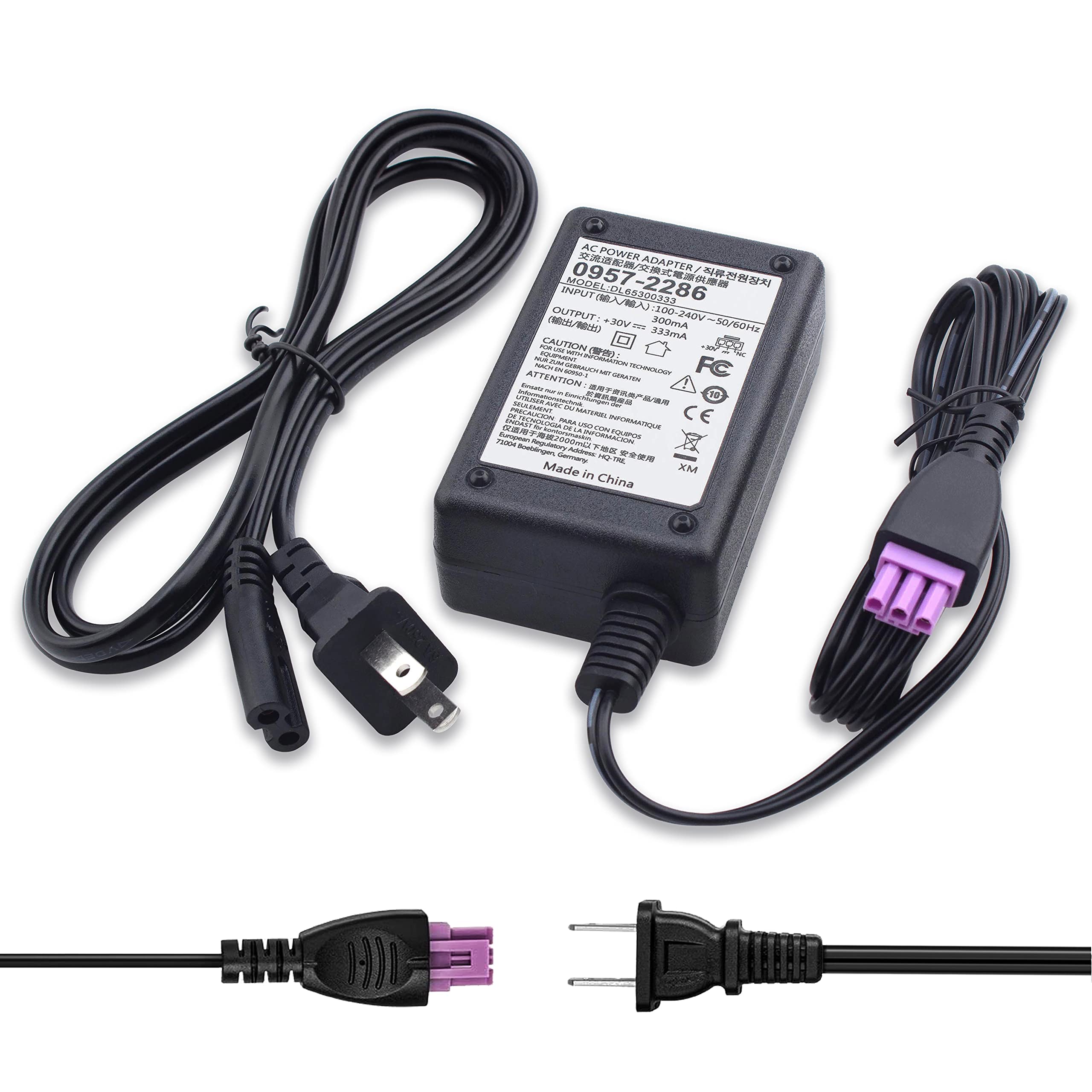 30V Power Cord for HP Deskjet 09572286 09572290 3050 3050A 1056 Printer