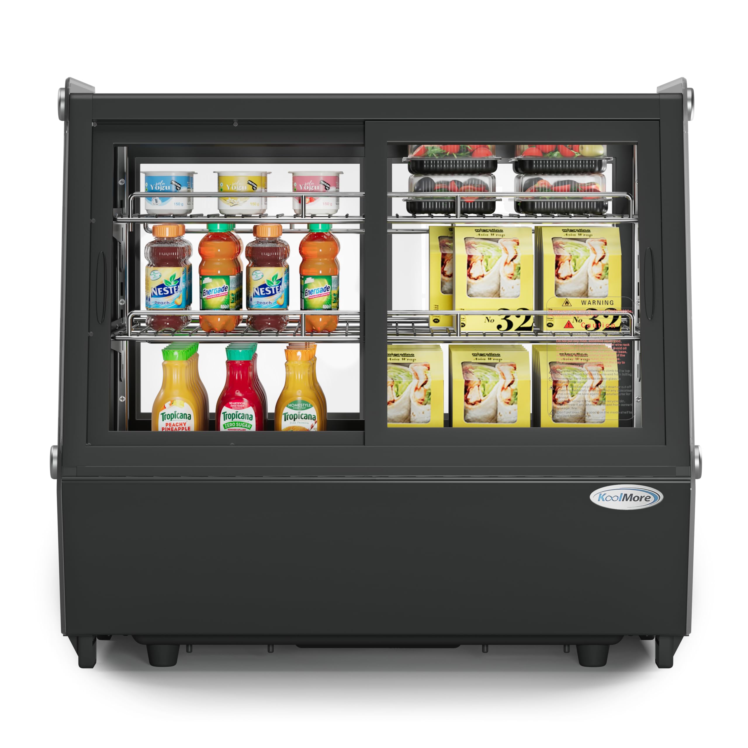 KoolMore 28 in. Self-Service Countertop Bakery Display Refrigerator in Black (CDC-125-BK)