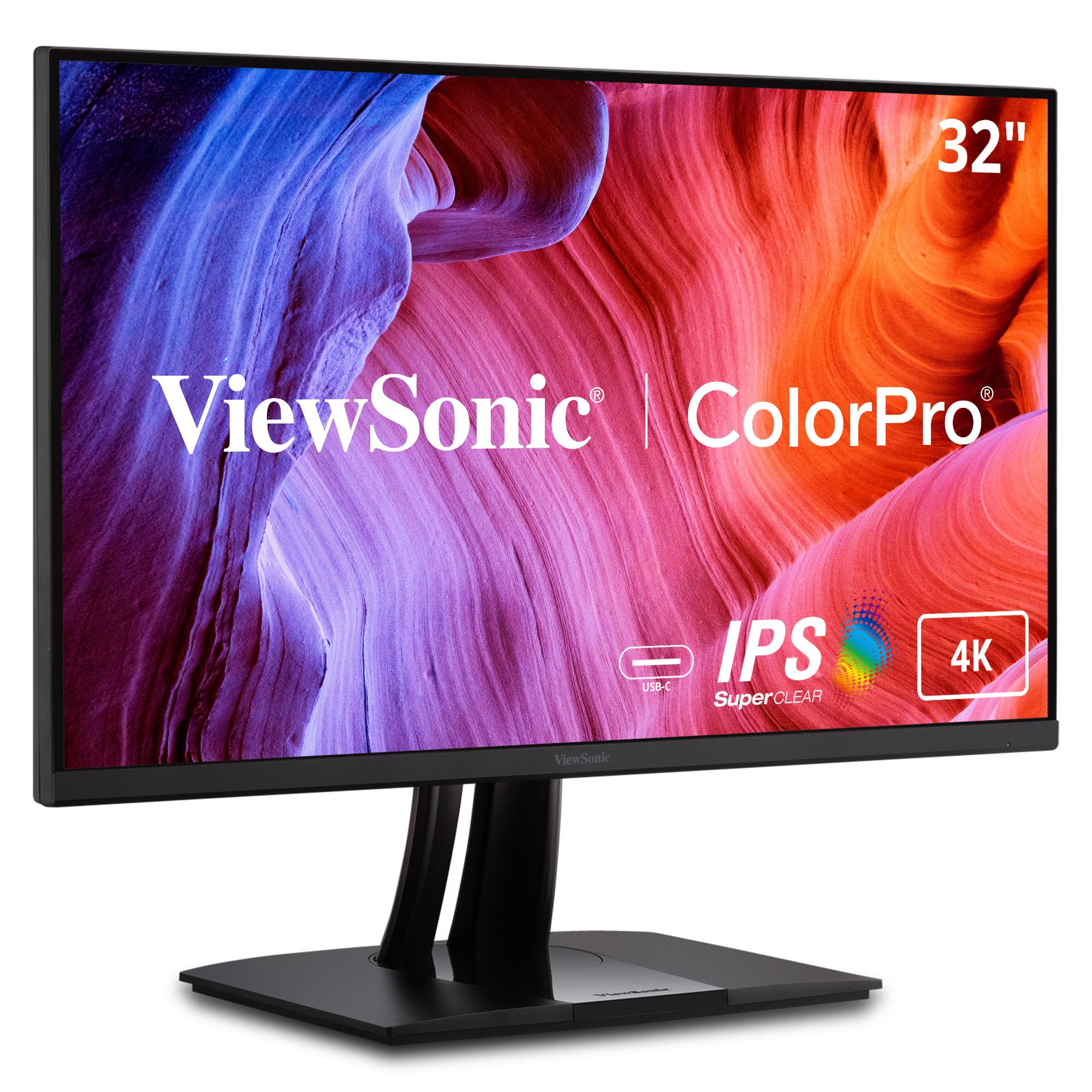 Viewsonic Vp3256 4K 32 Inch Premium Ips 4K Ergonomic Monitor With Ultra Thin Bezels, Color Accuracy, Pantone Validated, Hdmi, Di