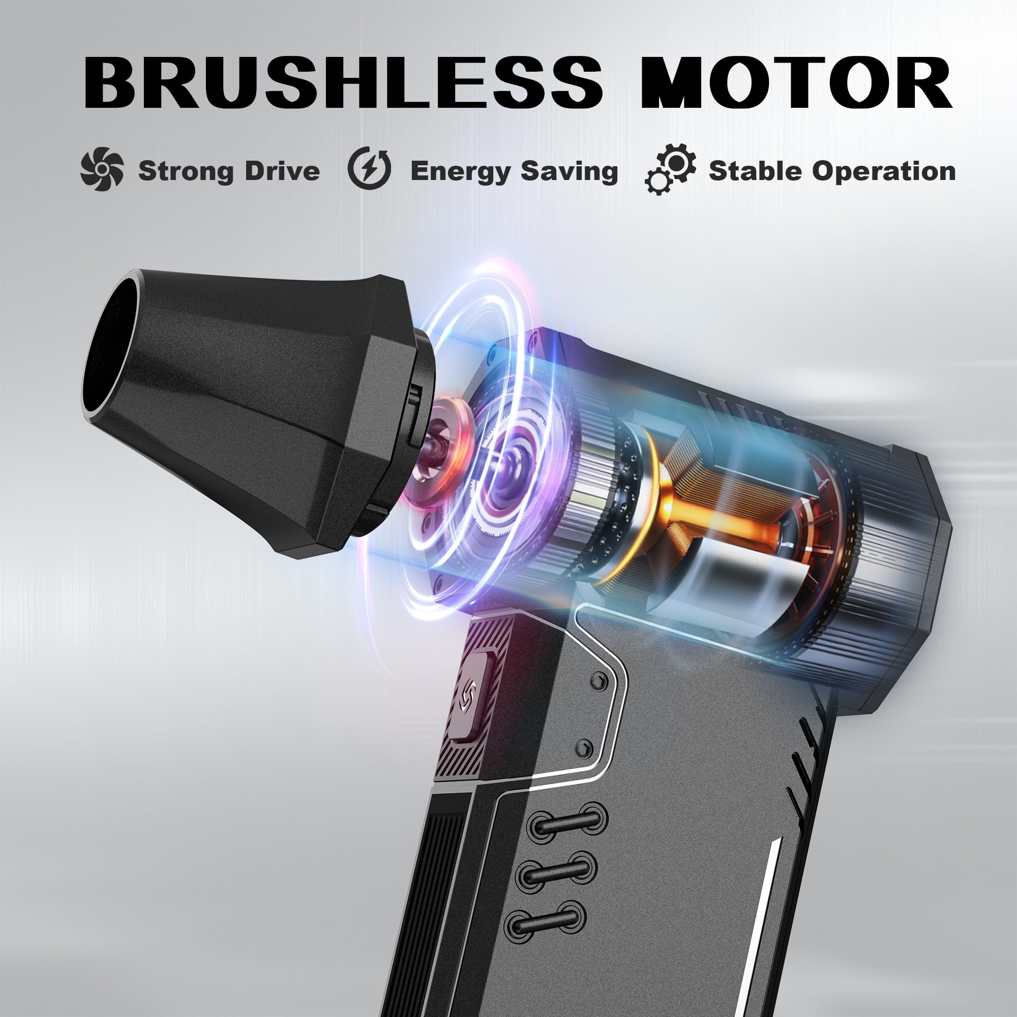 Sdfm Compressed Air Duster - 180,000 Rpm Electric Air Duster - With Brushless Motor, 3-Gear Adjustable Air Duster - For Keyboard