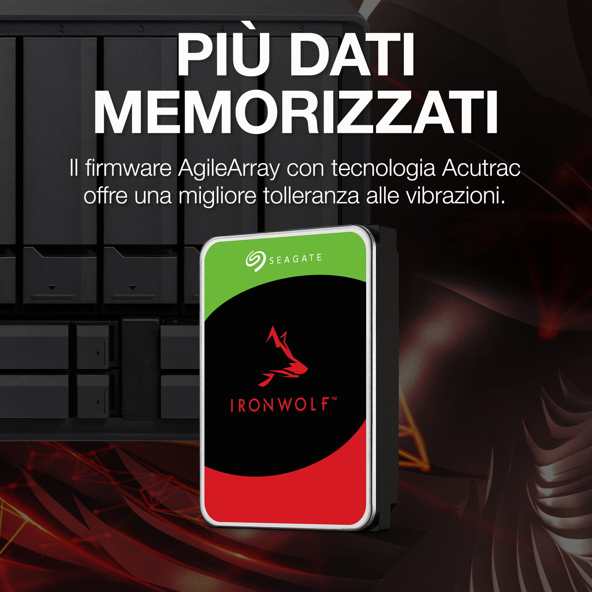 Seagate Ironwolf, 6 Tb, Enterprise Internal Nas Hdd   Cmr 3.5 Inch, Sata 6 Gb/S, 7,200 Rpm, 256 Mb Cache For Raid Nas (St6000Nt0