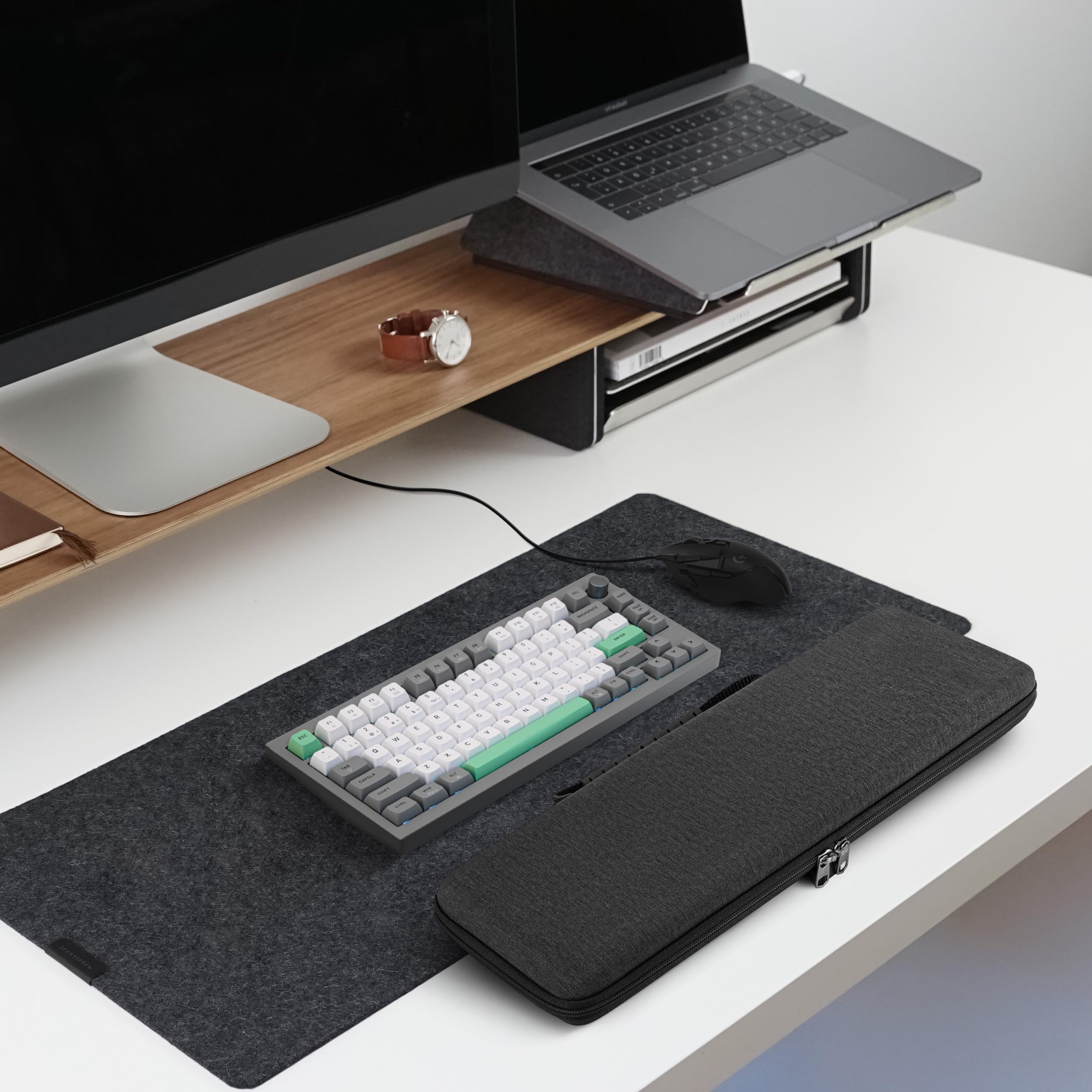 Geekria 75% Keyboard Case, Hard Shell Travel Carrying Case For 84-Key Portable Keyboard, Compatible With Keychron K2 Version 2/