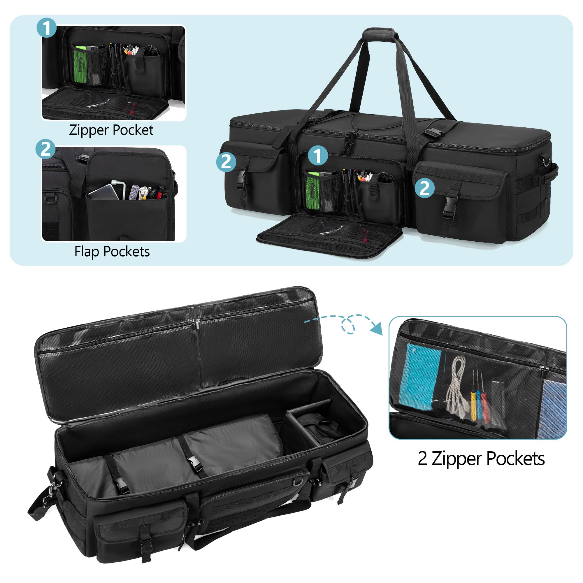 Hodrant Large Telescope Carrying Case, Soft Pad Telescope Travel Bag Compatible With Celestron Telescope, 40 Inch Telescope Stor