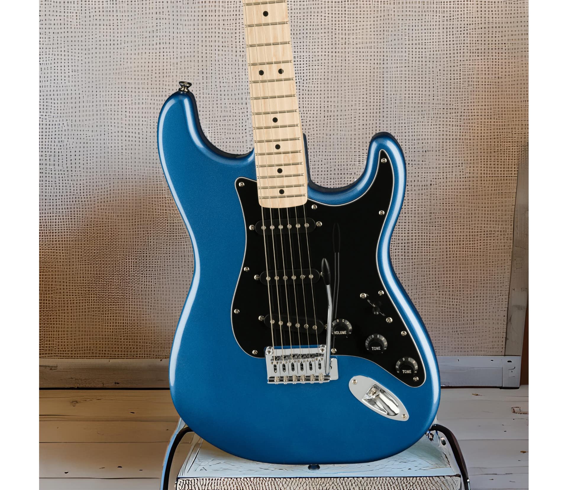 Squier Affinity Series Stratocaster Electric Guitar, With 2-Year Warranty, Lake Placid Blue, Maple Fingerboard