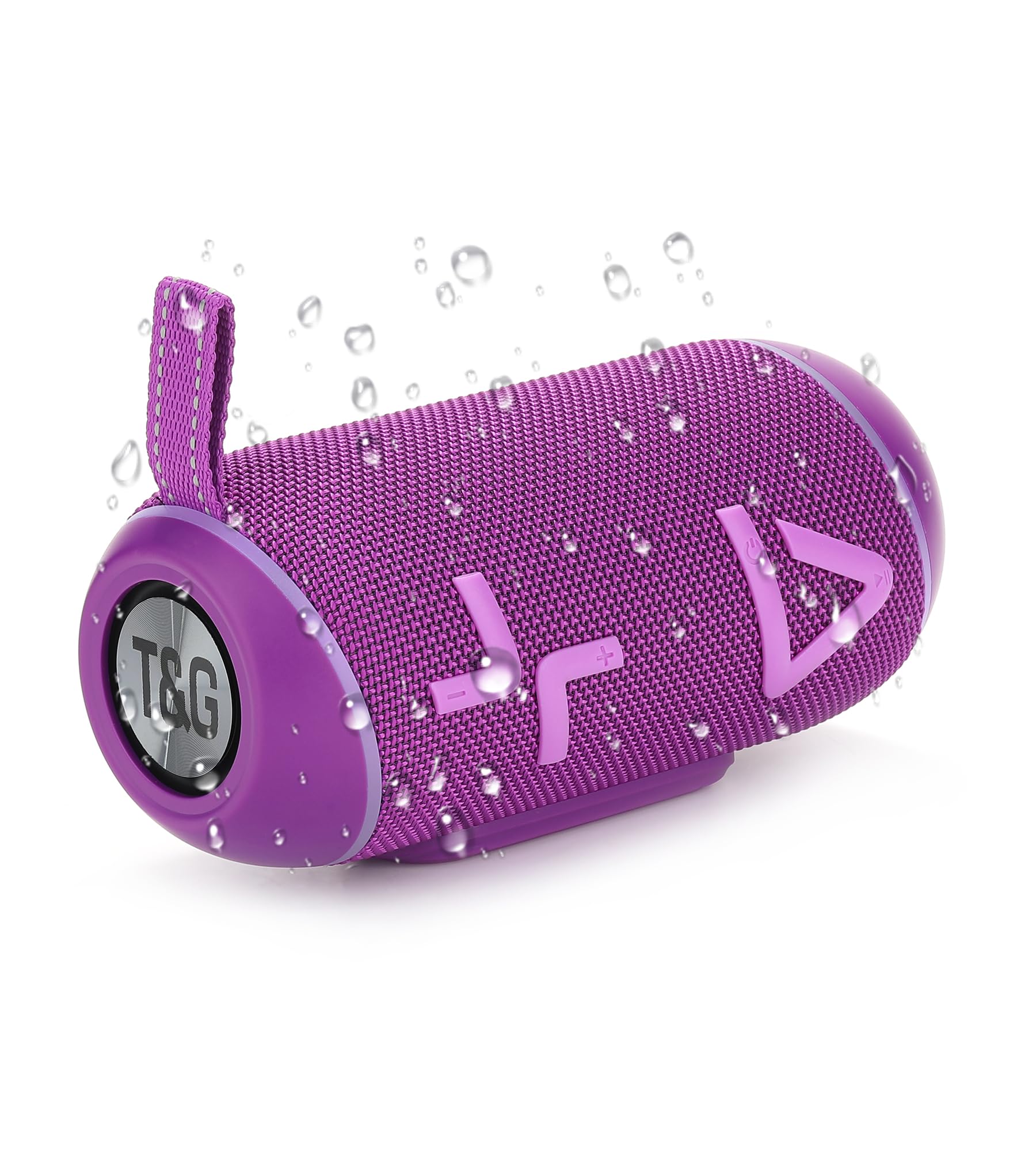 Bluetooth Speaker with Stereo Sound, Wireless Portable Speakers with RGB lights, IPX6 Waterproof, TWS Pairing, BT5.3/TF-Card, fo