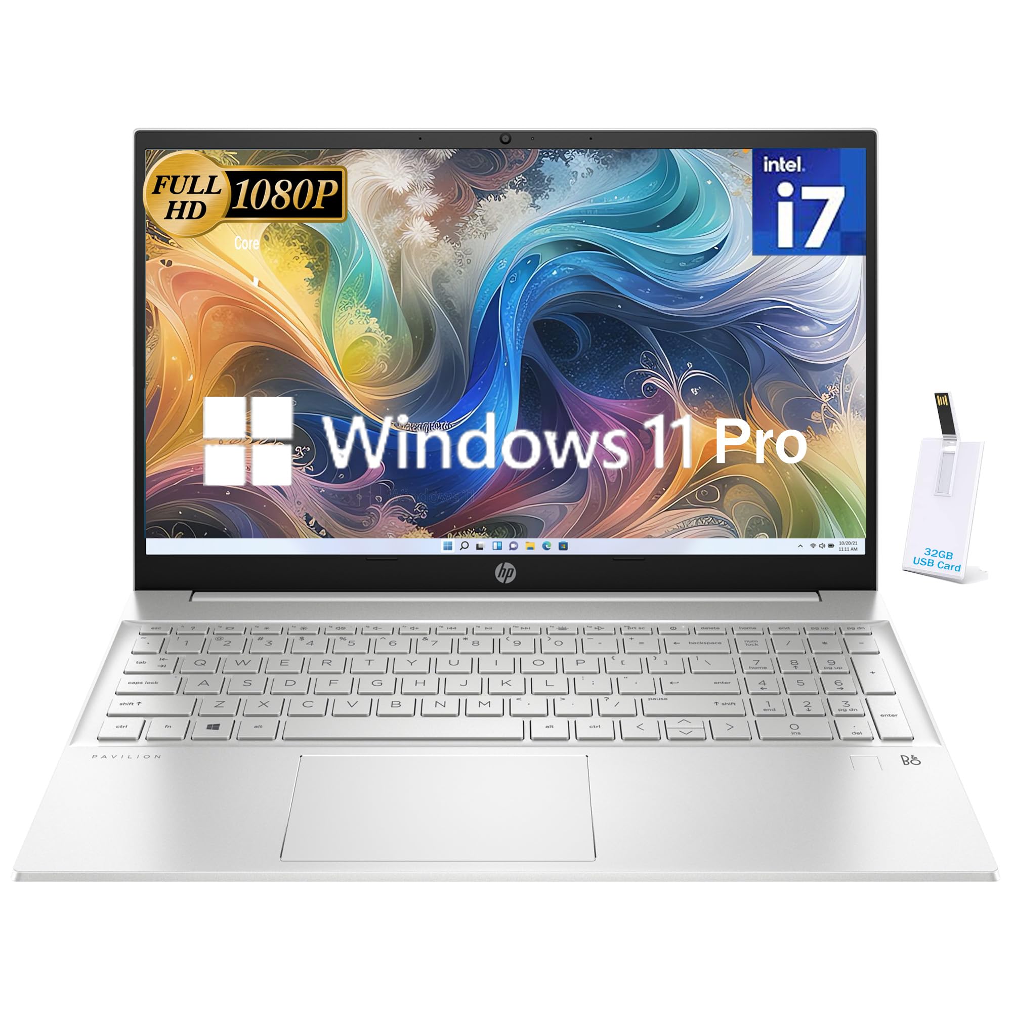Hp Pavilion 15.6'' Laptop, Intel Core I7-1355U Processor, 64Gb Ram, 1Tb Ssd, Bluetooth 5, Wifi 6, Webcam, Hdmi, Windows 11 Pro, 
