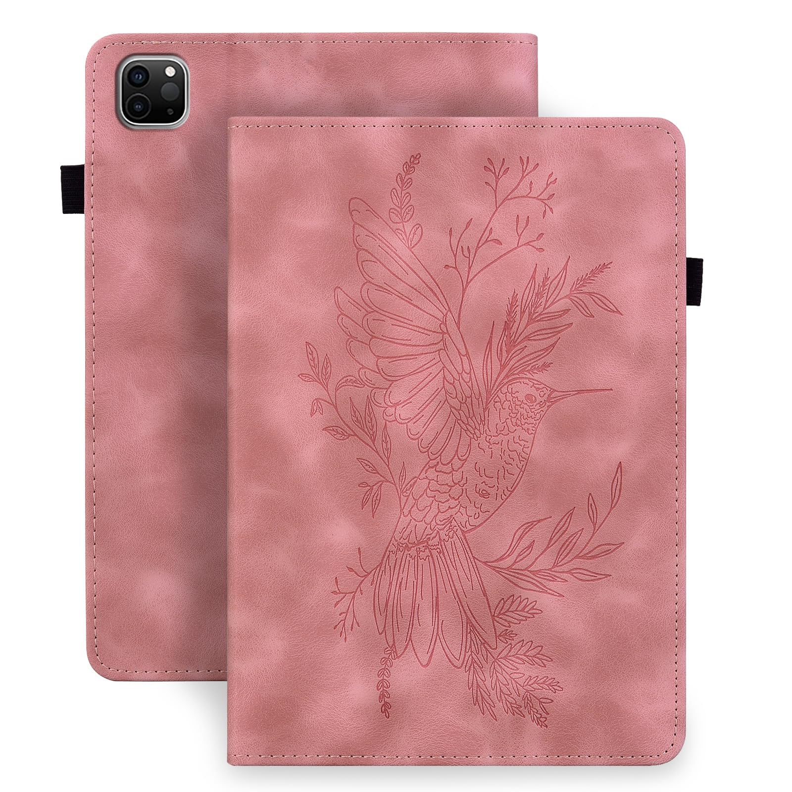 Rosbtib Case For Ipad Pro 11 2024 (M4 5Th Generation), Pu Leather Folio Stand Shockproof Cover With Pencil Holder Cover For Ipad