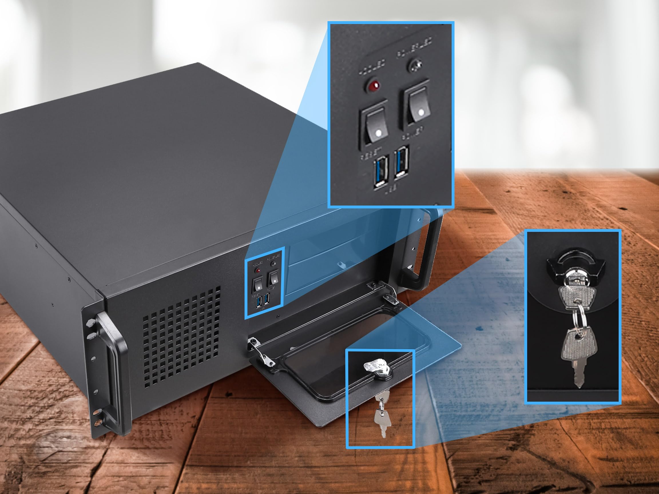 Rosewill 4U Server Chassis Rackmount Case | 7 3.5 Bays, 2 5.25 Devices| Atx, Ceb Compatible | 1 120Mm Pwm Fan, 2 80Mm Pwm Fans |