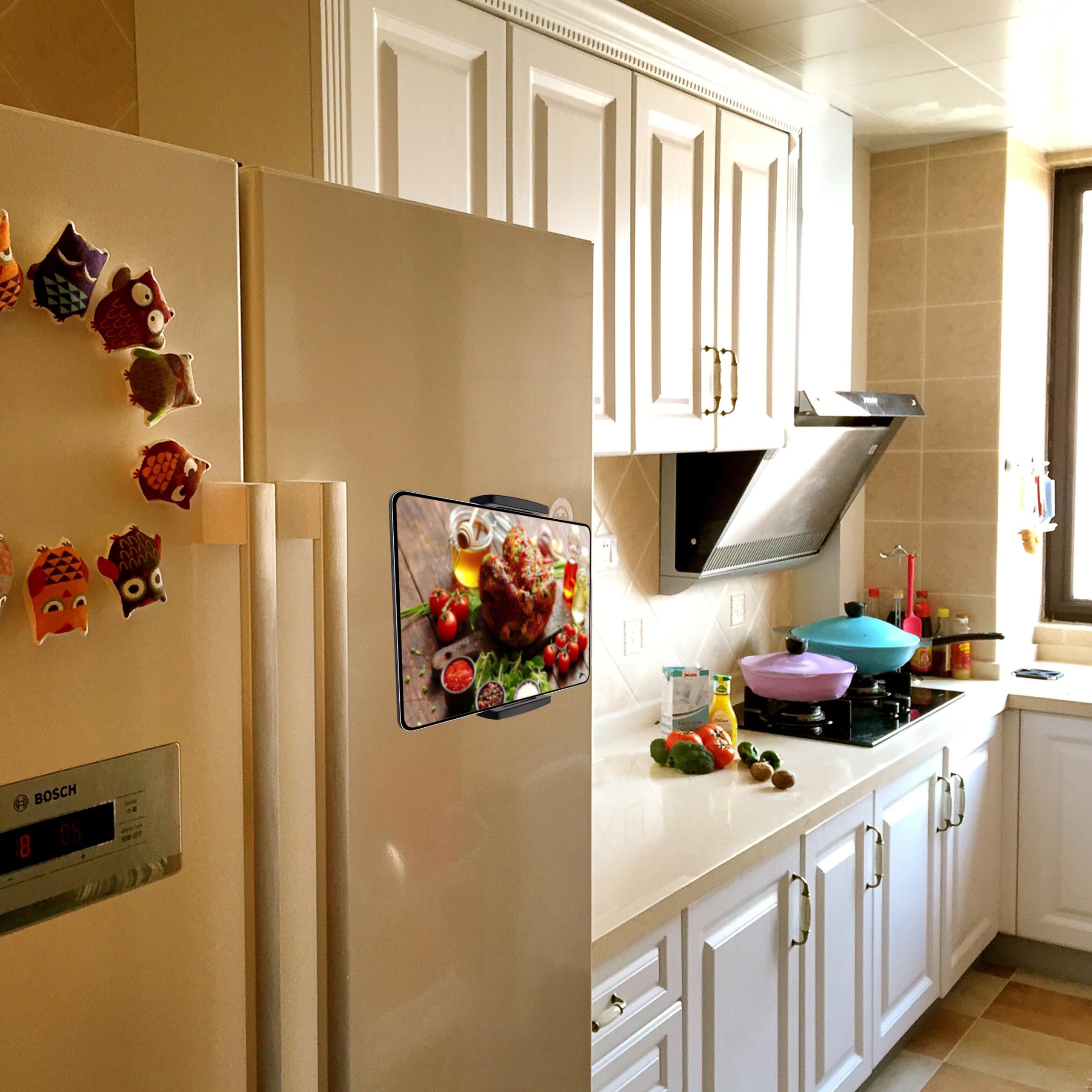 Vassmtcph Magnetic Tablet Mount Holder Ipad Fridge Mount Stand For Cabinet Whiteboard Gym Warehouse And More Fits 4.7 12.9 Inch