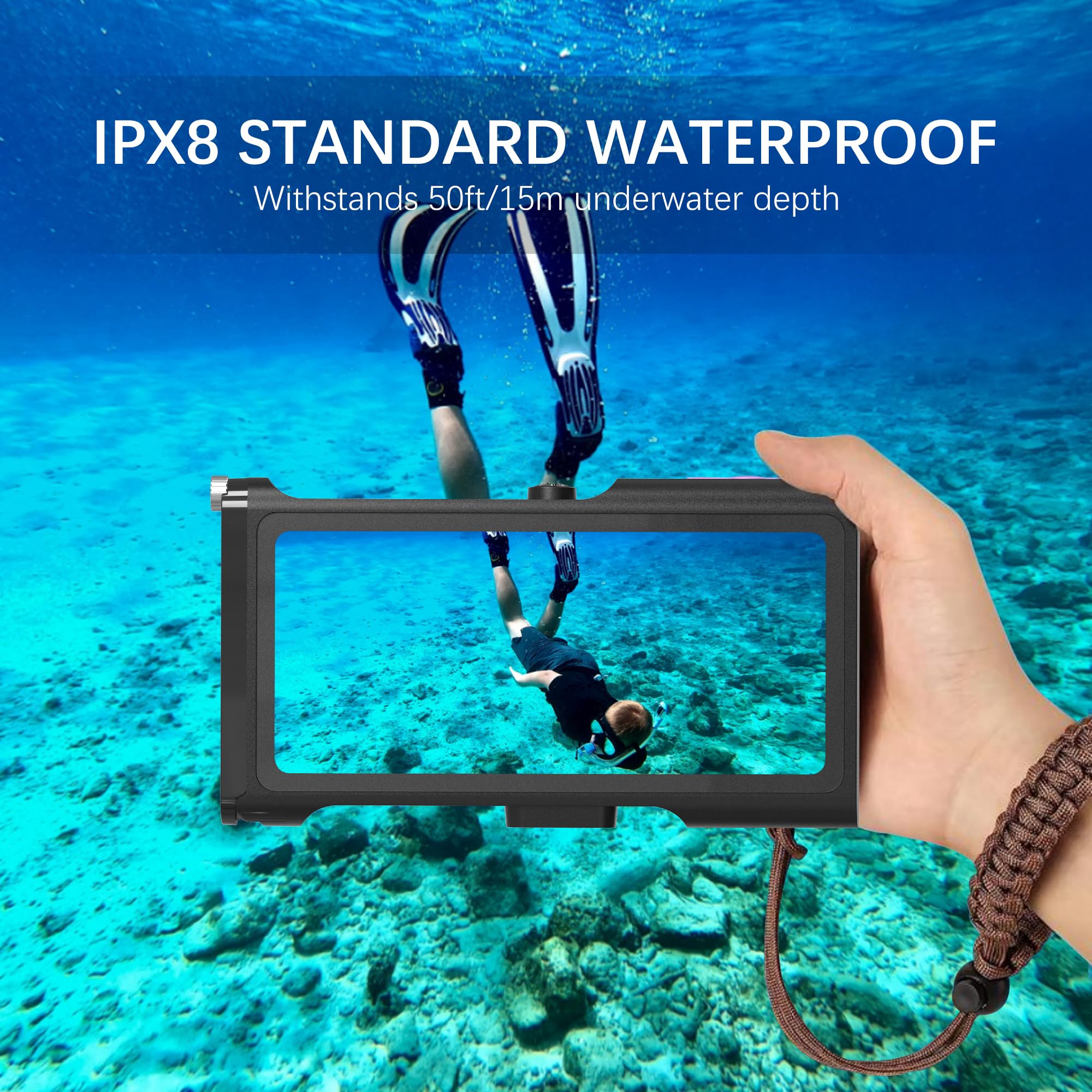 Mruozrui Bluetooth Connection 3Rd Gen Diving Waterproof Case, Professional 15M/50Ft Underwater Photo & Video Case For Snorkeling