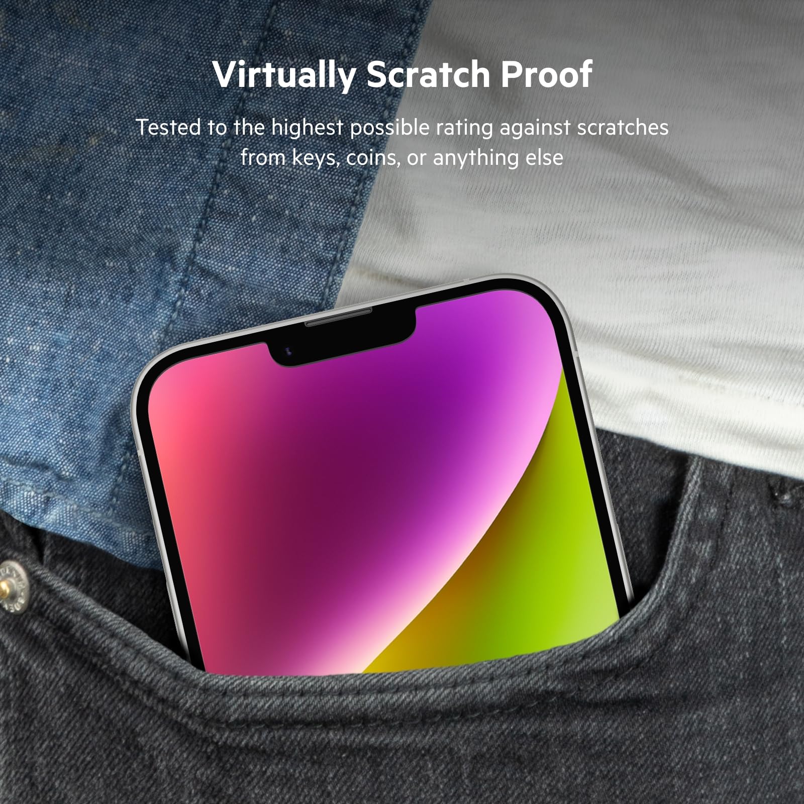 Belkin Ultraglass Iphone 14 Plus, Iphone 13 Pro Max Screen Protector - Easy Application With Installation Guide Tray - Crystal C