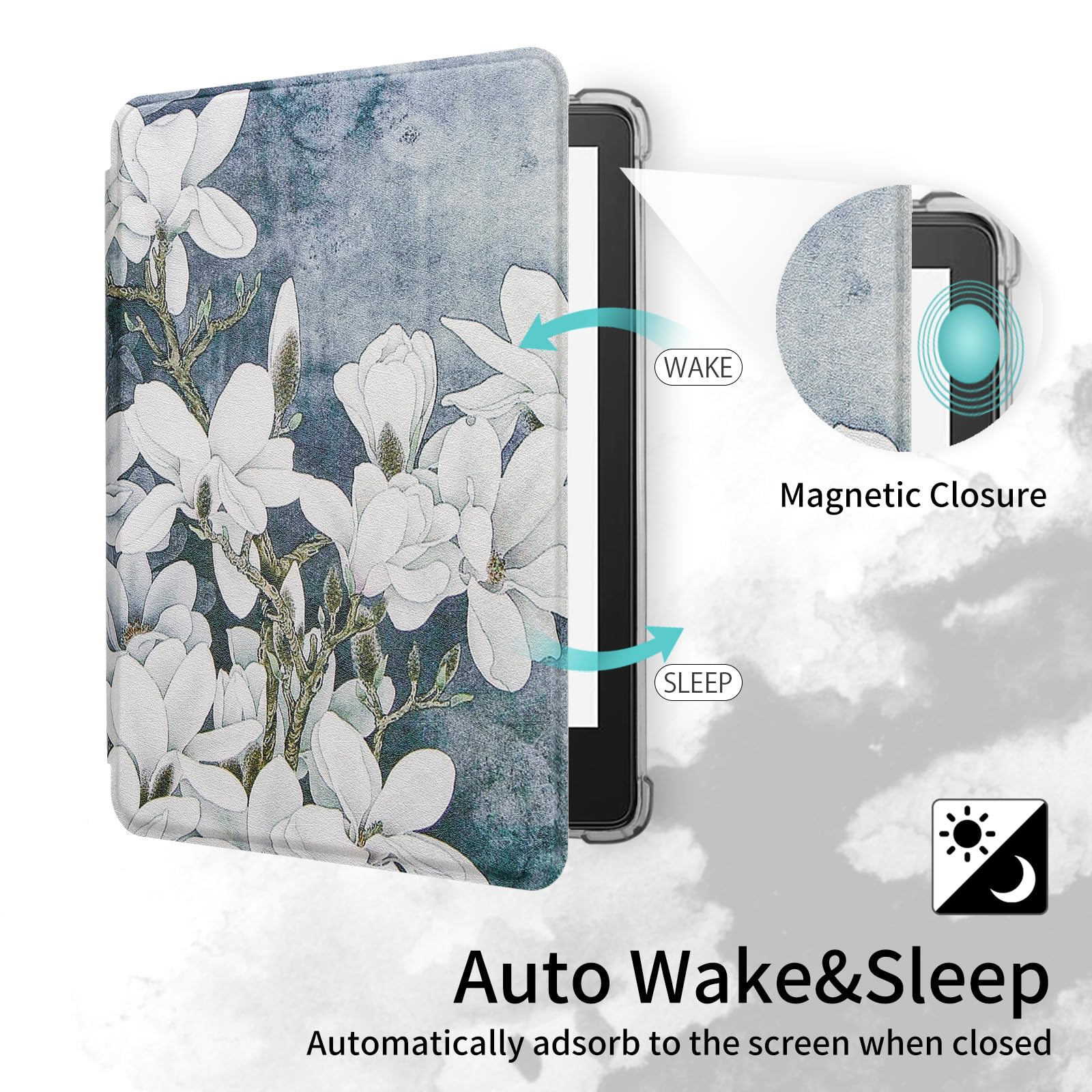 Walnew Case For Kindle Paperwhite 11Th Generation 2021 And Signature Edition,Pu Leather Cover For 6.8'' Kindle & Flexible Soft C