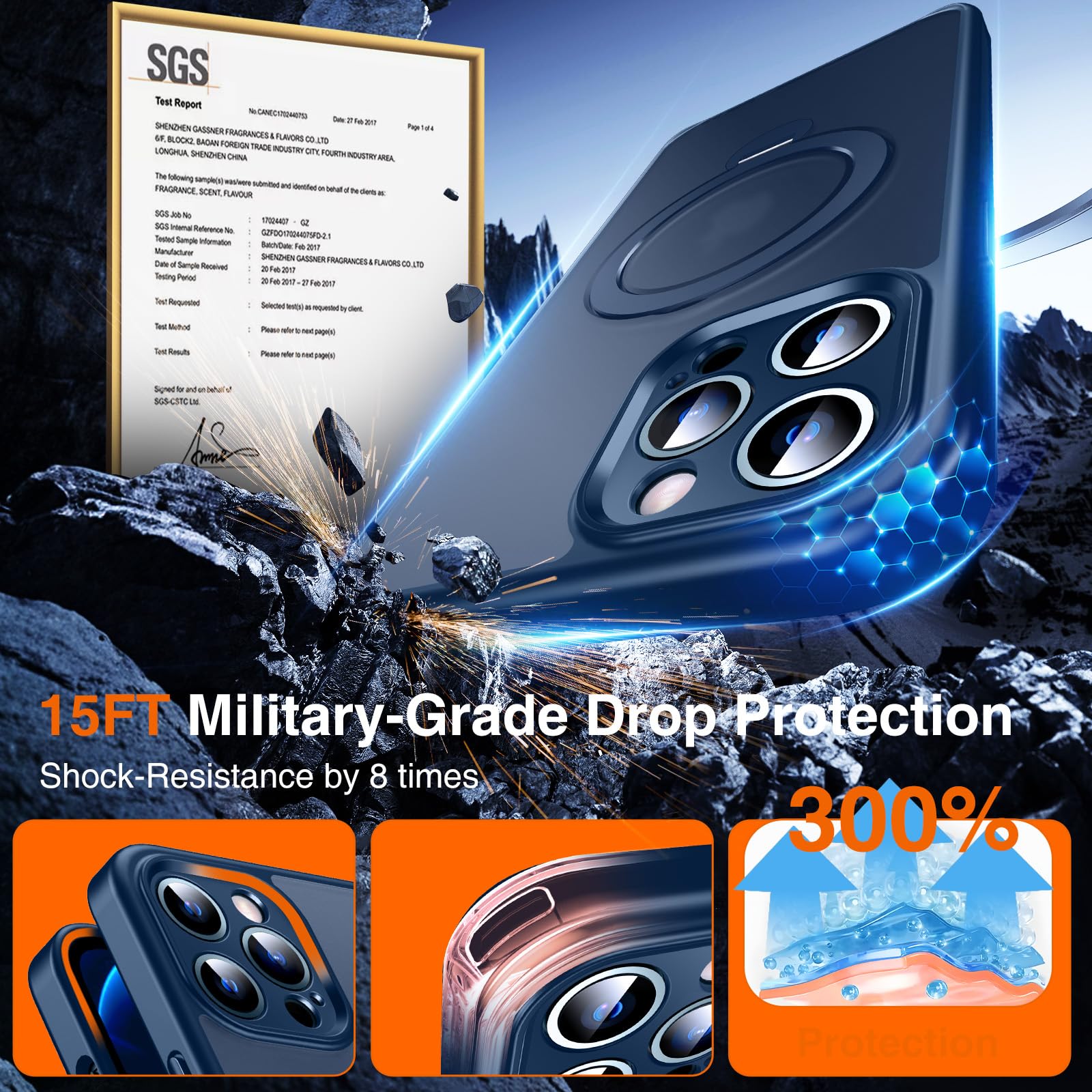 Chicfun 360 O-Ring Magstander For Iphone 12 Pro Max Case With Magnetic Kickstand Ring Holder [Compatible With Magsafe][360Rotate