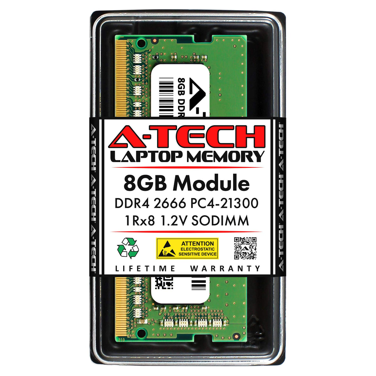 A Tech 8Gb Ram Replacement For Ct8G4Sfs8266 | Ddr4 2666Mhz Pc4 21300 (Pc4 2666V) Cl19 Sodimm 1Rx8 1.2V Non Ecc So Dimm 260 Pin L