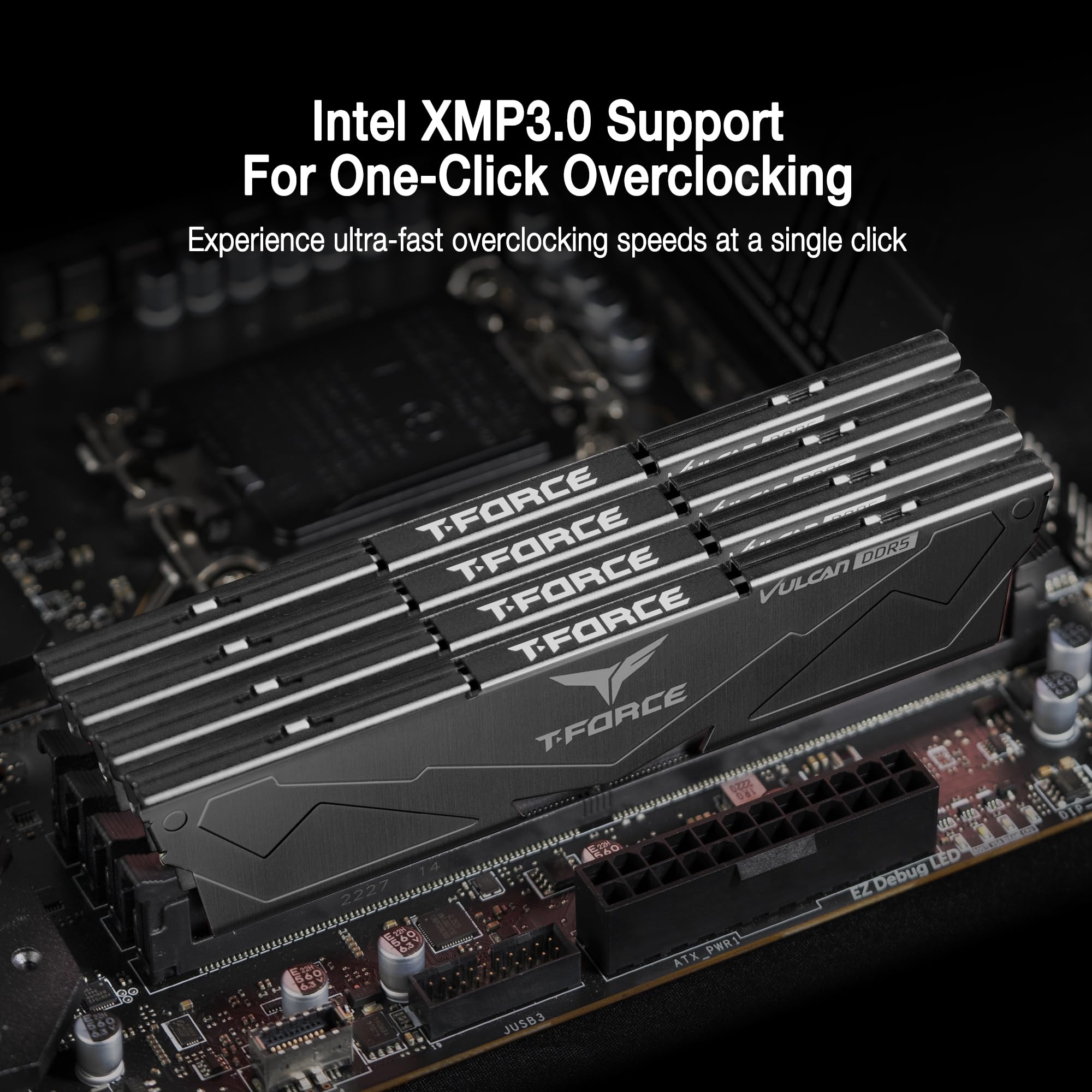 Teamgroup T-Force Vulcan Ddr5 32Gb (2X16Gb) 6000Mhz (Pc5-48000) Cl38 Desktop Memory Module Ram (Black) For Chipset 600 700 Serie