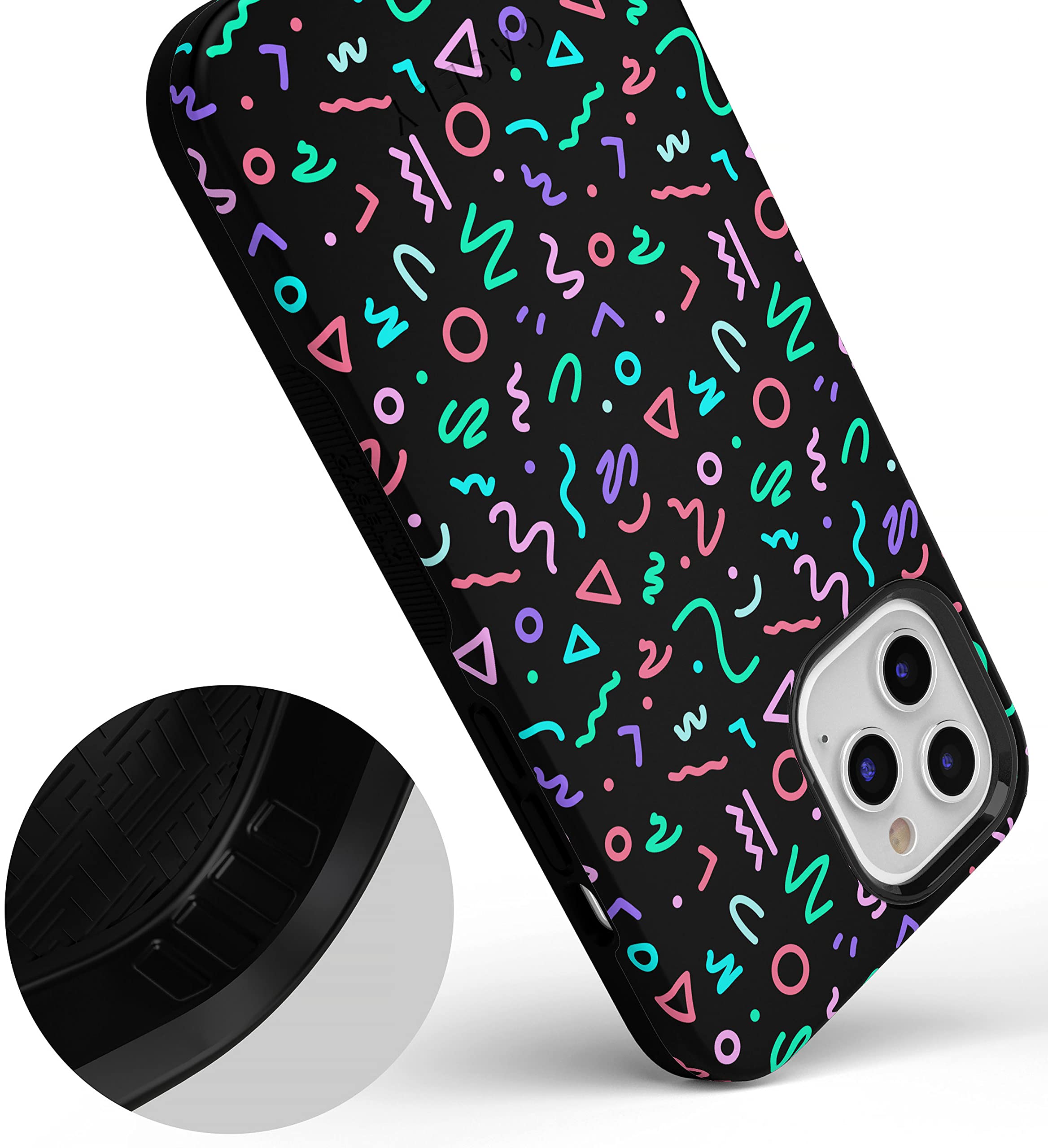 Casely Iphone 12 Pro Max Case | Compatible With Magsafe | Always Vibing | Glow In The Dark Retro Case